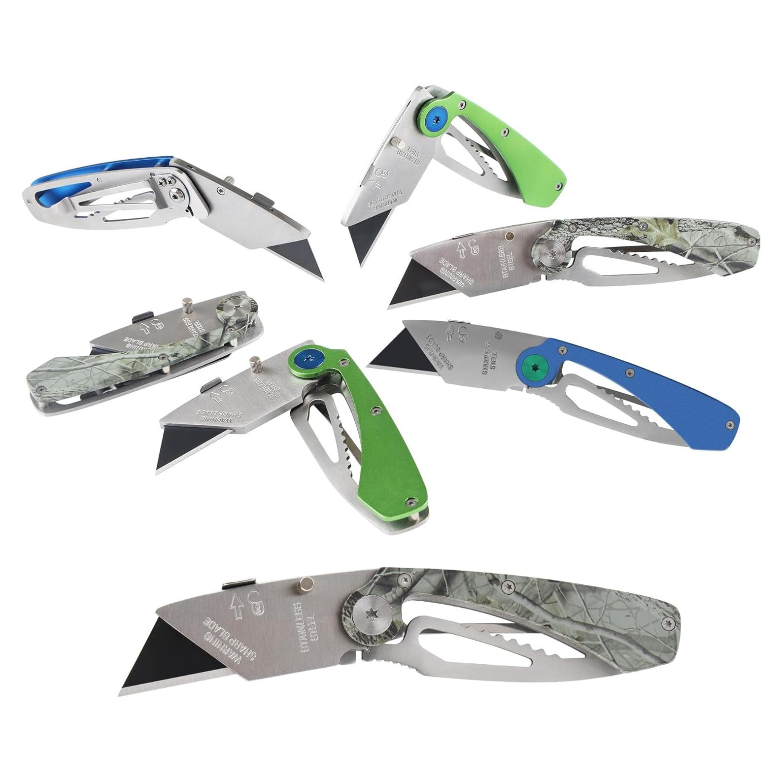 Juego de 6 Cuchillos Utilitarios Plegables Lichamp EDC