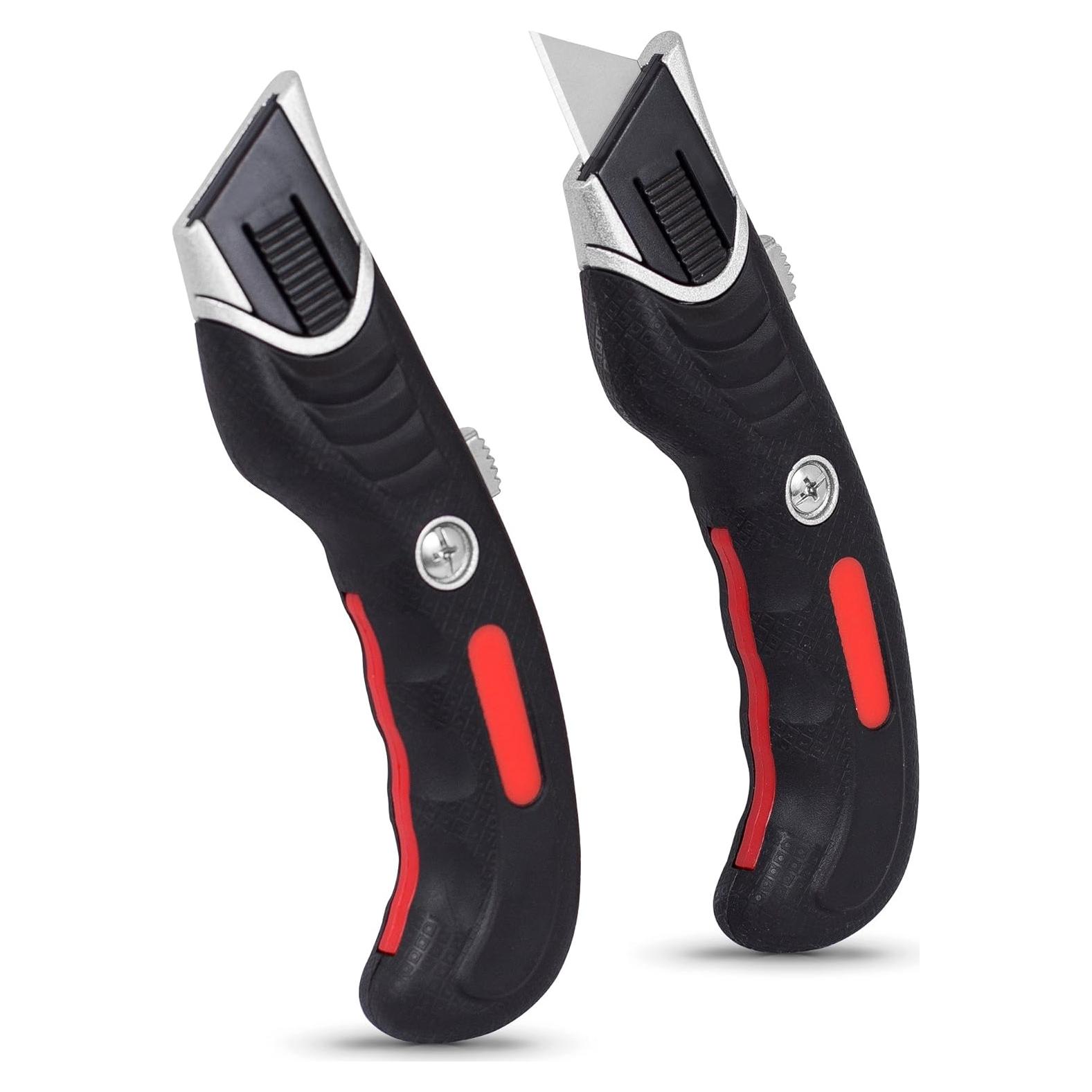 Juego de Cuchillos Utilitarios Ergonómicos Mejor de Internet - 2 Cuchillos y 3 Cuchillas Extra