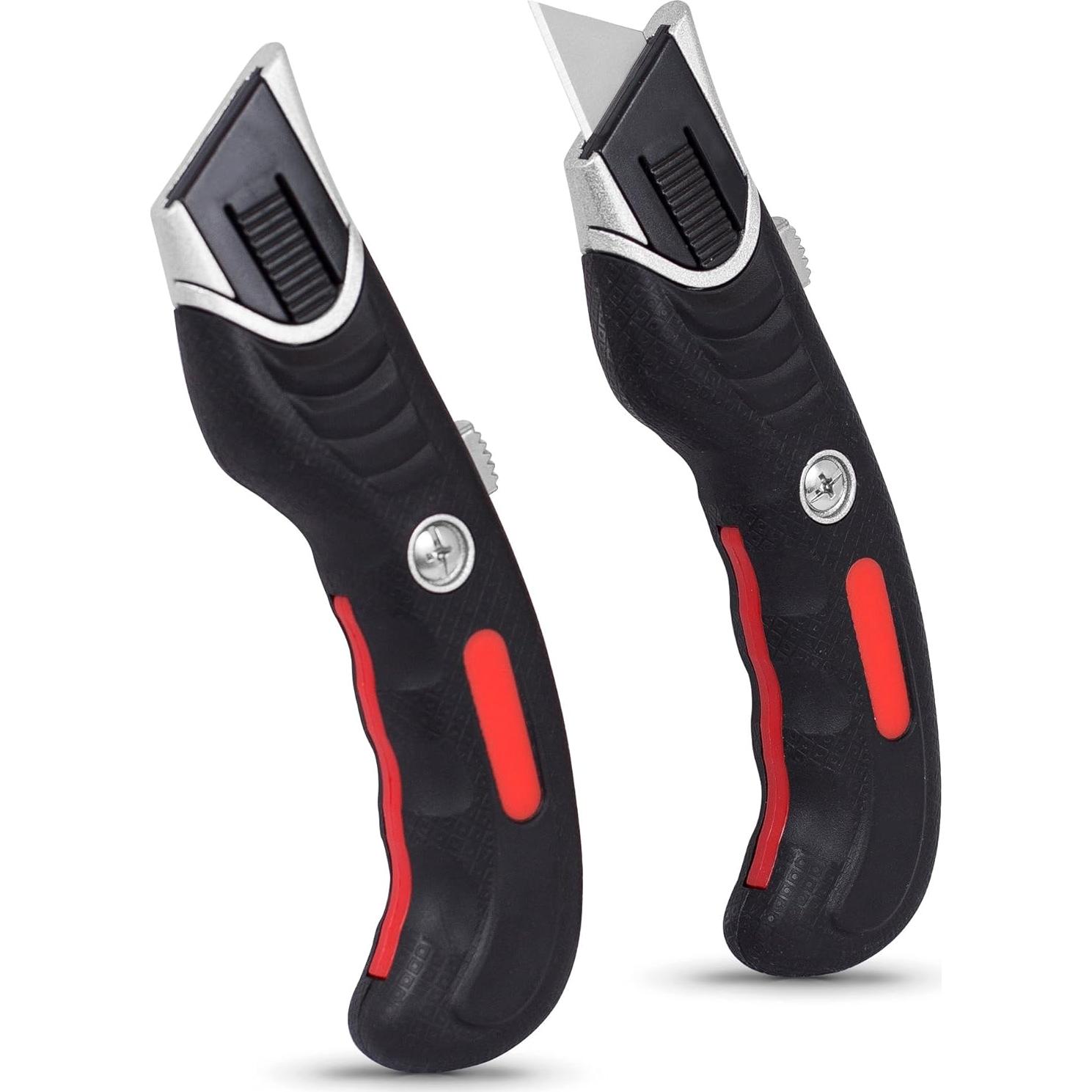 Juego de Cuchillos Utilitarios Ergonómicos Mejor de Internet - 2 Cuchillos y 3 Cuchillas Extra