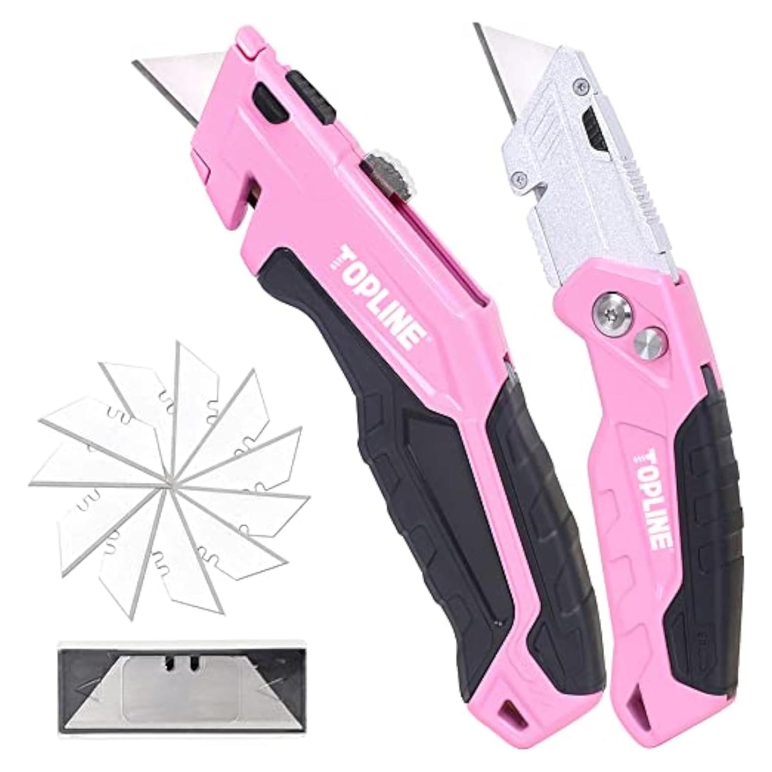 Set de Cortadores Utilitarios Pink Topline - 2 Piezas con 18 Cuchillas