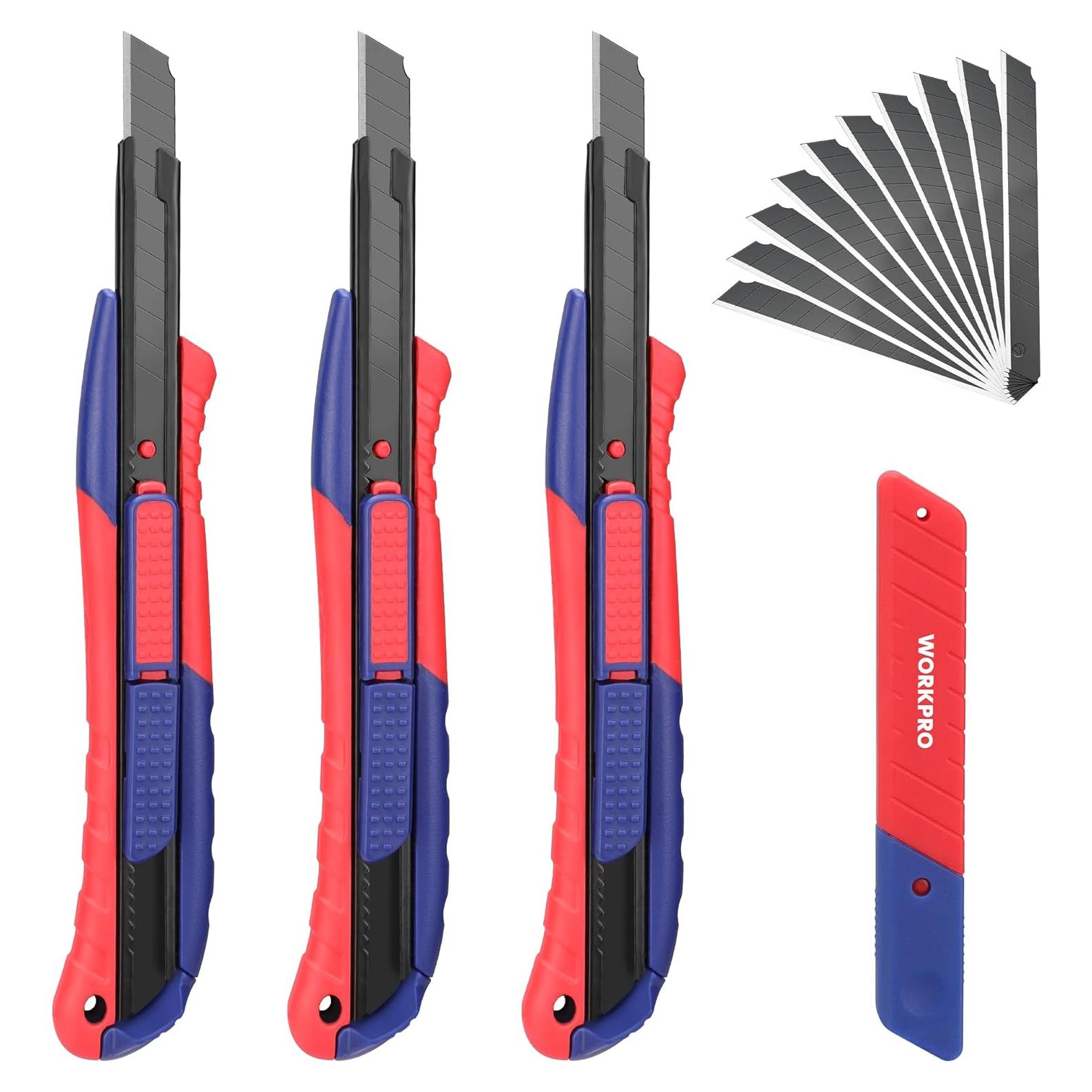 Cuchillo de Utilidad 2-en-1 WORKPRO con Cuchillas Retráctiles