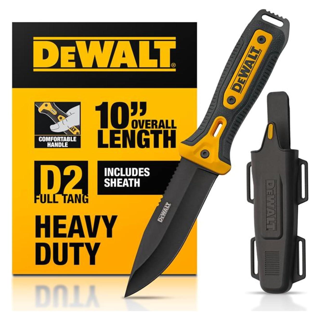Cuchillo Fijo DEWALT D2 25.4 cm con Funda - Utilitario EDC