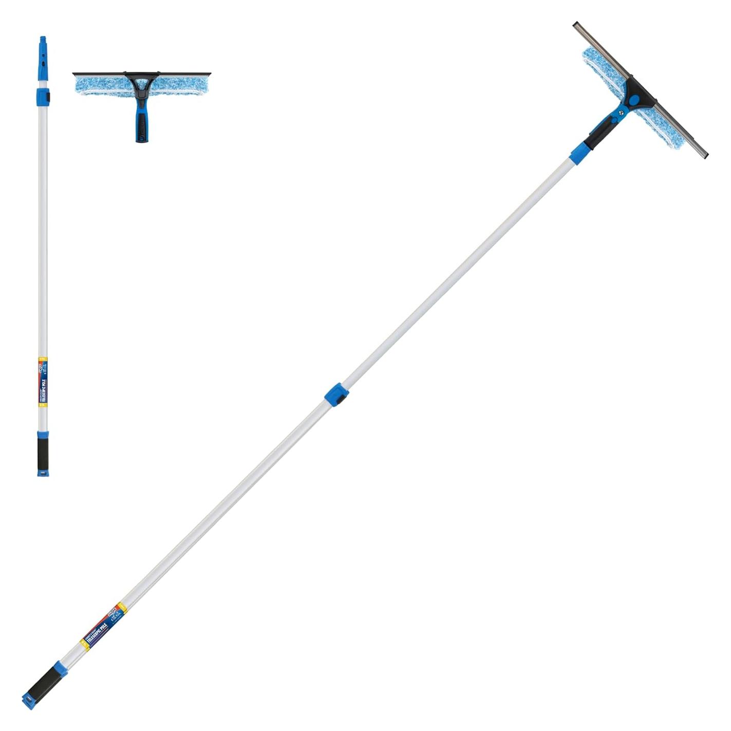 Limpiacristales 2-en-1 Unger Professional con Poste Telescópico 2.44 m