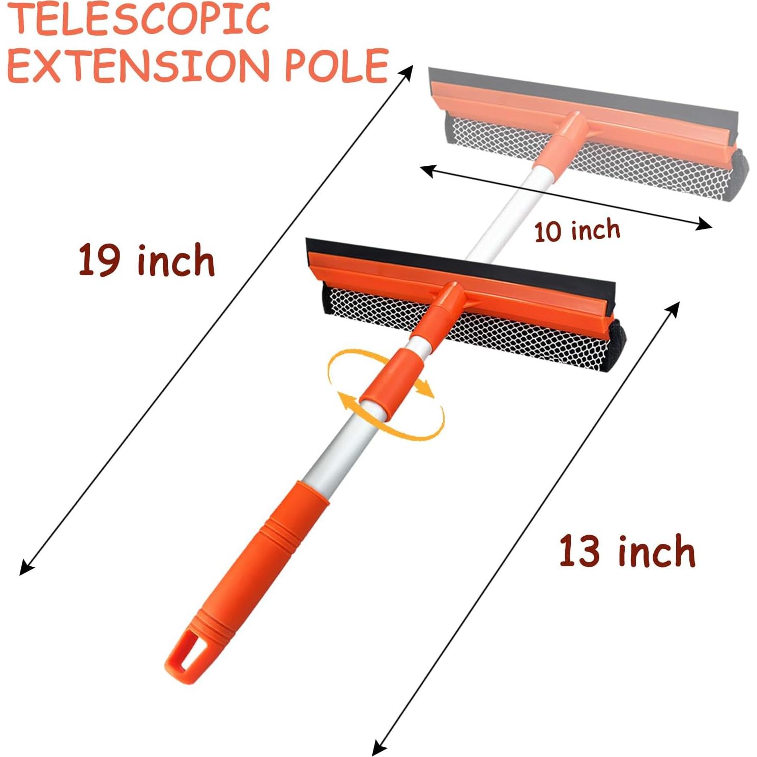 Raspador de Ventanas 2 en 1 Bunliuys con Mango Extensible 48 cm