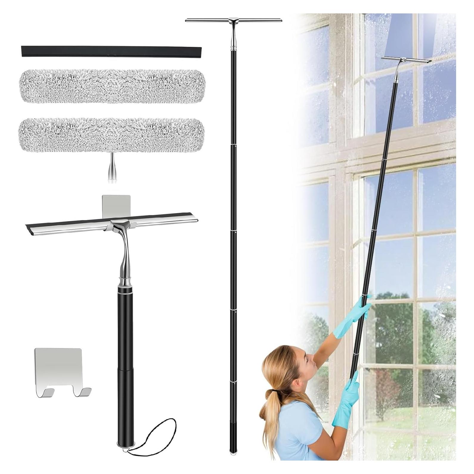 Limpiaparabris Telescópico Bvomheez 157 cm con Paño Microfibra