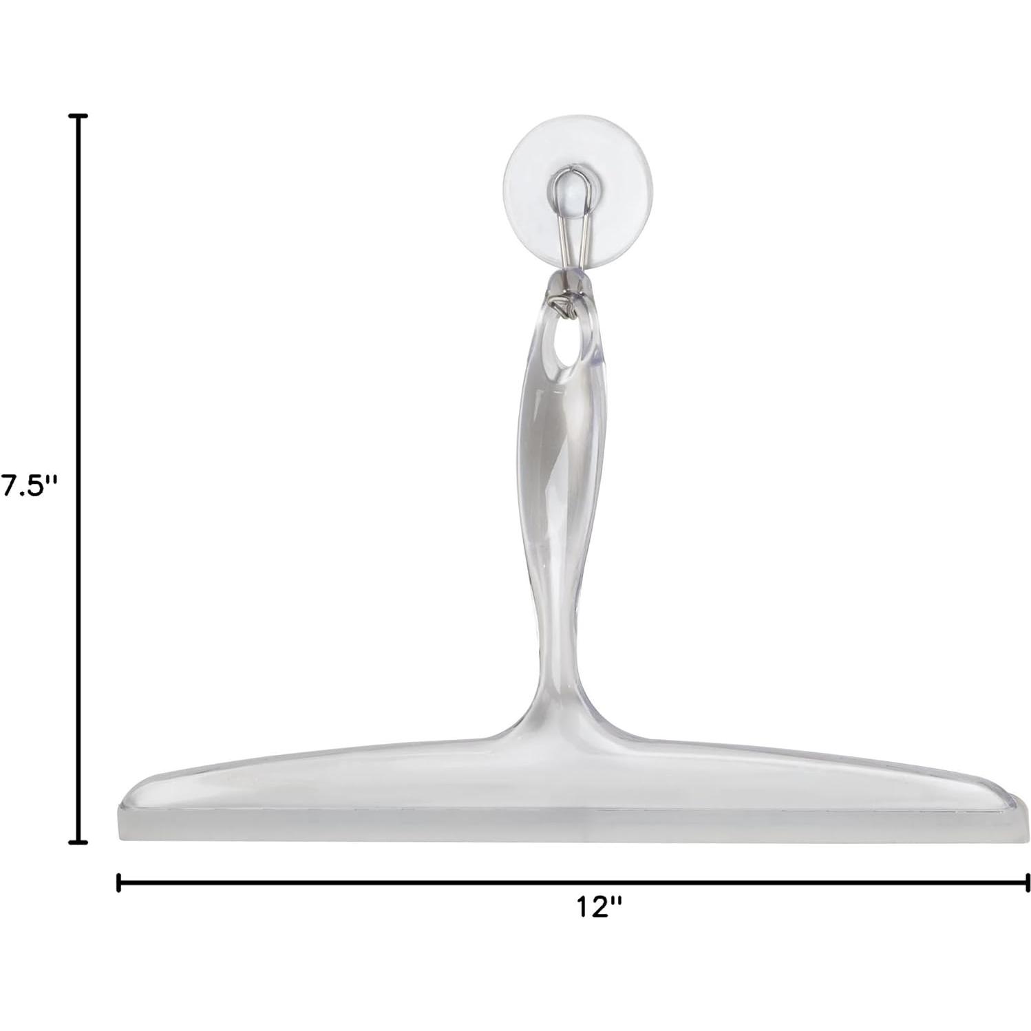 Raspador de Baño iDesign 30.48 cm Transparente con Gancho