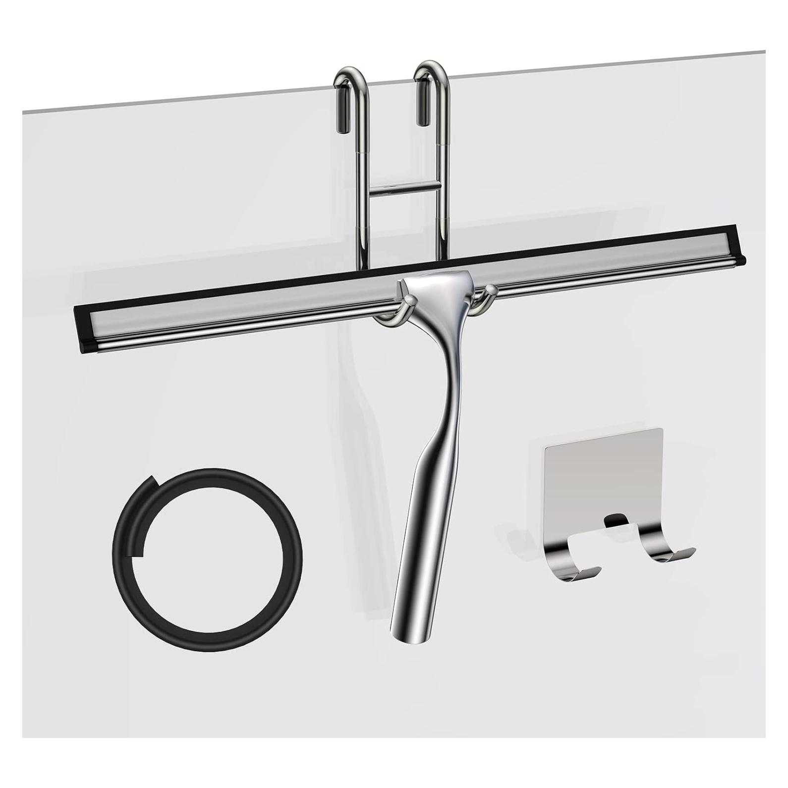 Limpiaparabrisas de Ducha 14" SSTOOHL Acero Inoxidable con Gancho