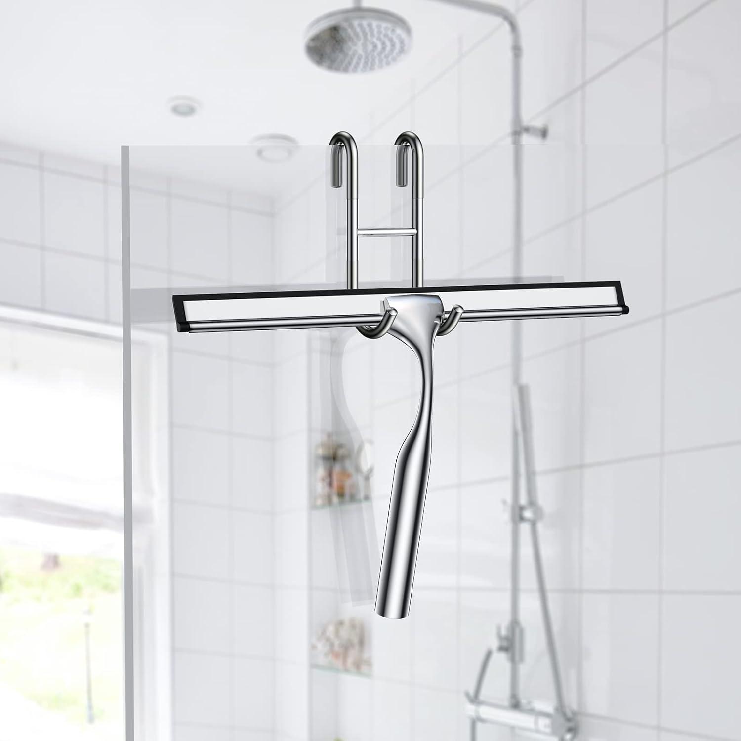 Limpiaparabrisas de Ducha 14" SSTOOHL Acero Inoxidable con Gancho