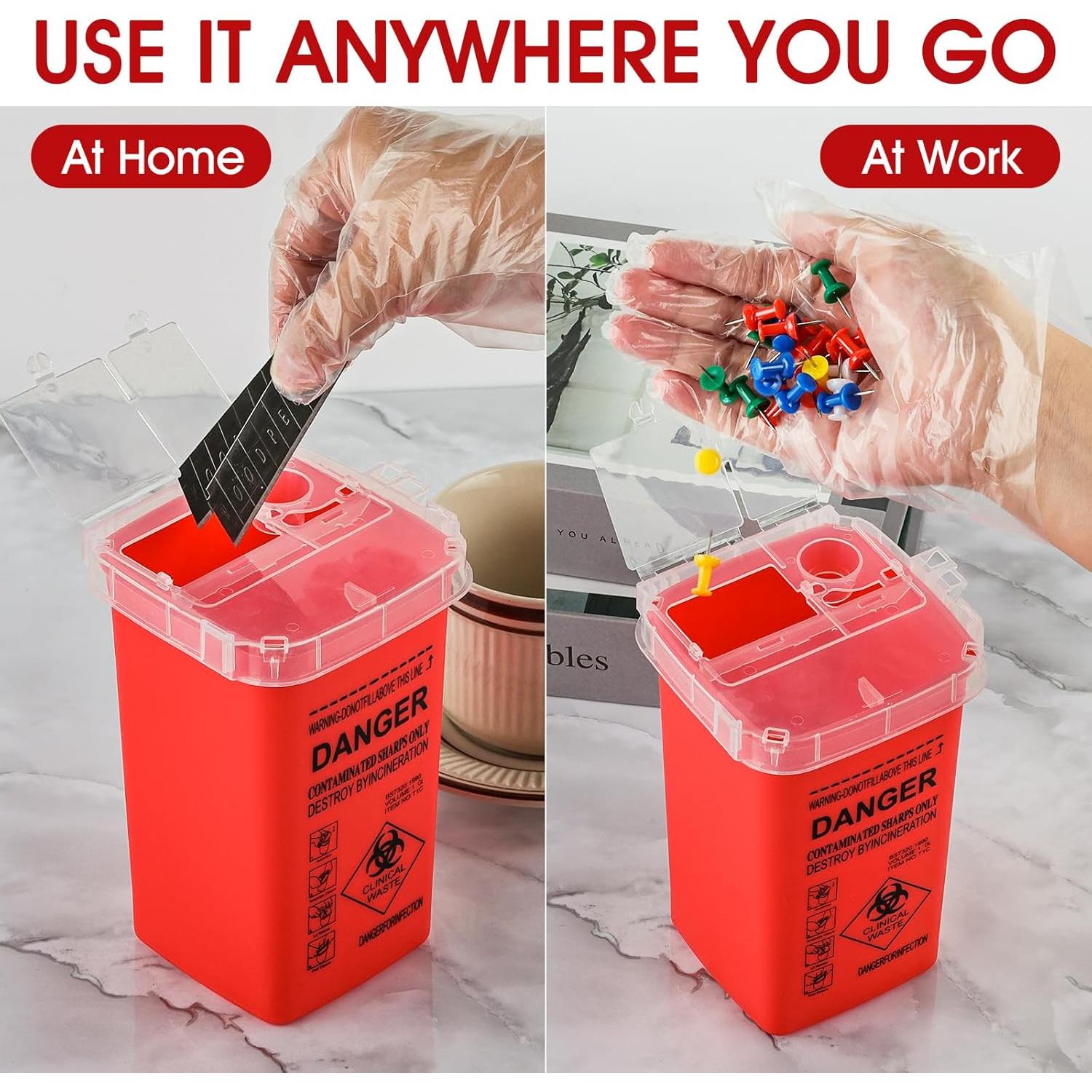 Contenedor de Puntas MITINU Rojo Paquete de 3 - Desecho Seguro