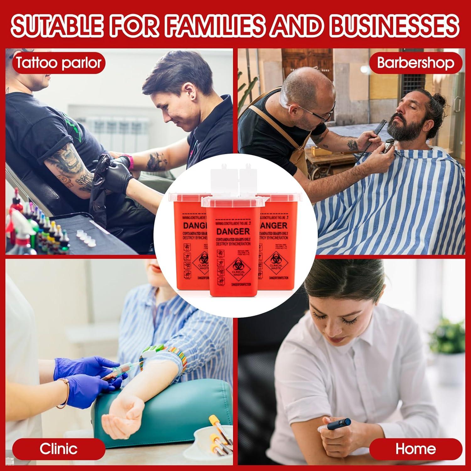 Contenedor de Puntas MITINU Rojo Paquete de 3 - Desecho Seguro