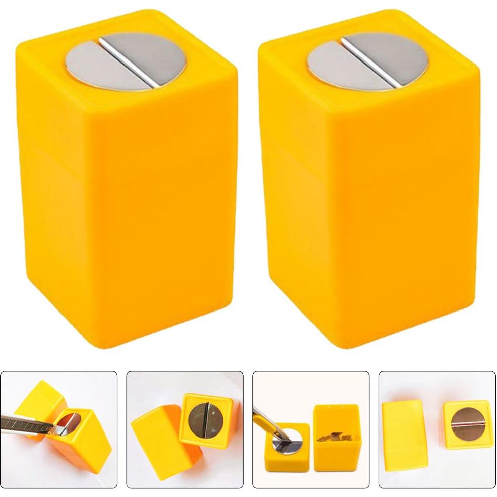 Caja de Almacenamiento de Cuchillas Gadpiparty 2 Pcs Amarilla