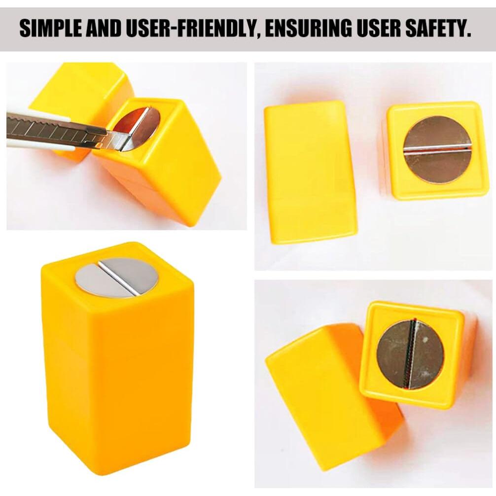 Caja de Almacenamiento de Cuchillas Gadpiparty 2 Pcs Amarilla