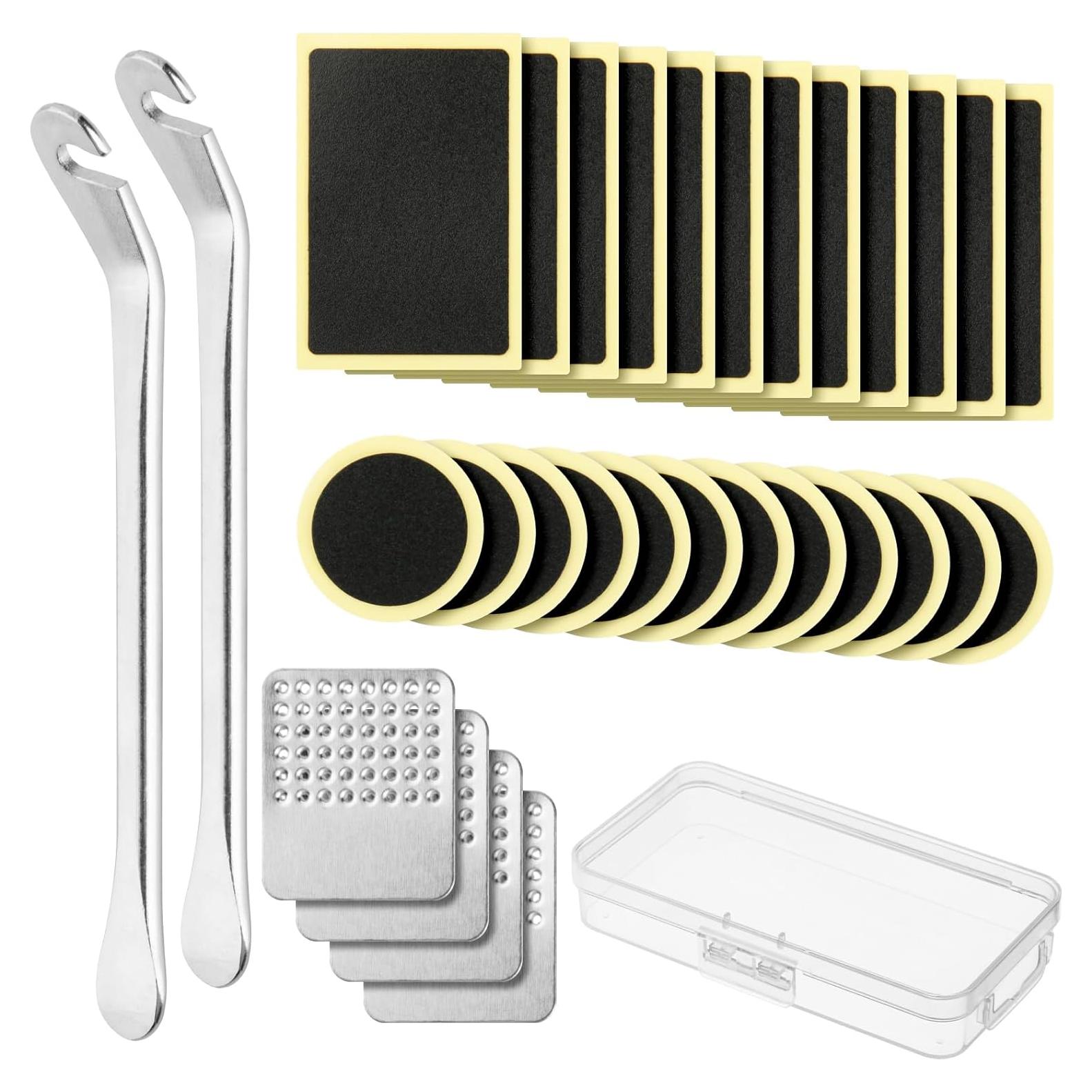 Kit de Reparación de Neumáticos Cosmos con 24 Parches y Herramientas