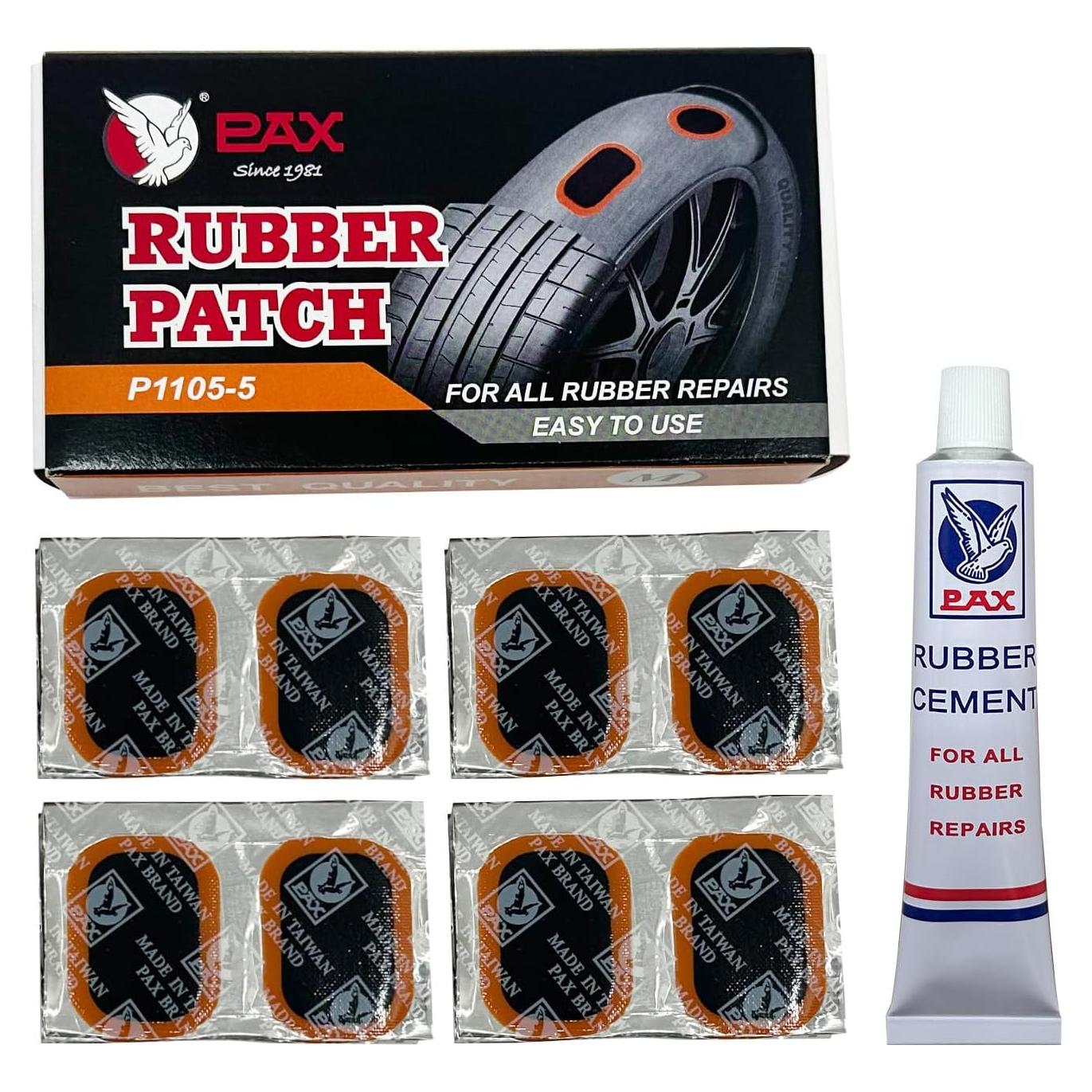 Kit de Reparación de Neumáticos PAX 48 Pcs 24x35mm con Adhesivo