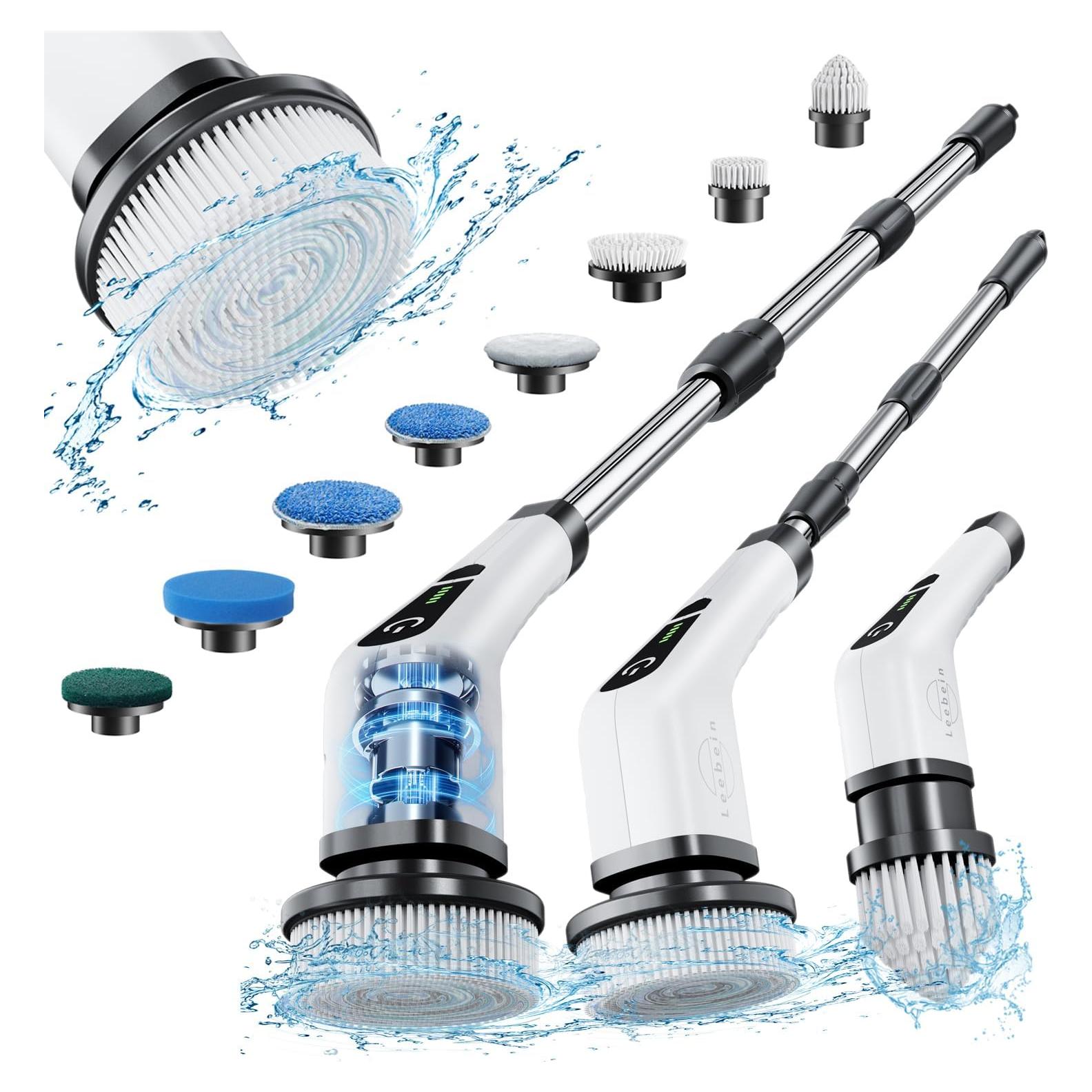 Cepillo Eléctrico Giratorio Leebein ANS-8050 con 8 Cabezas