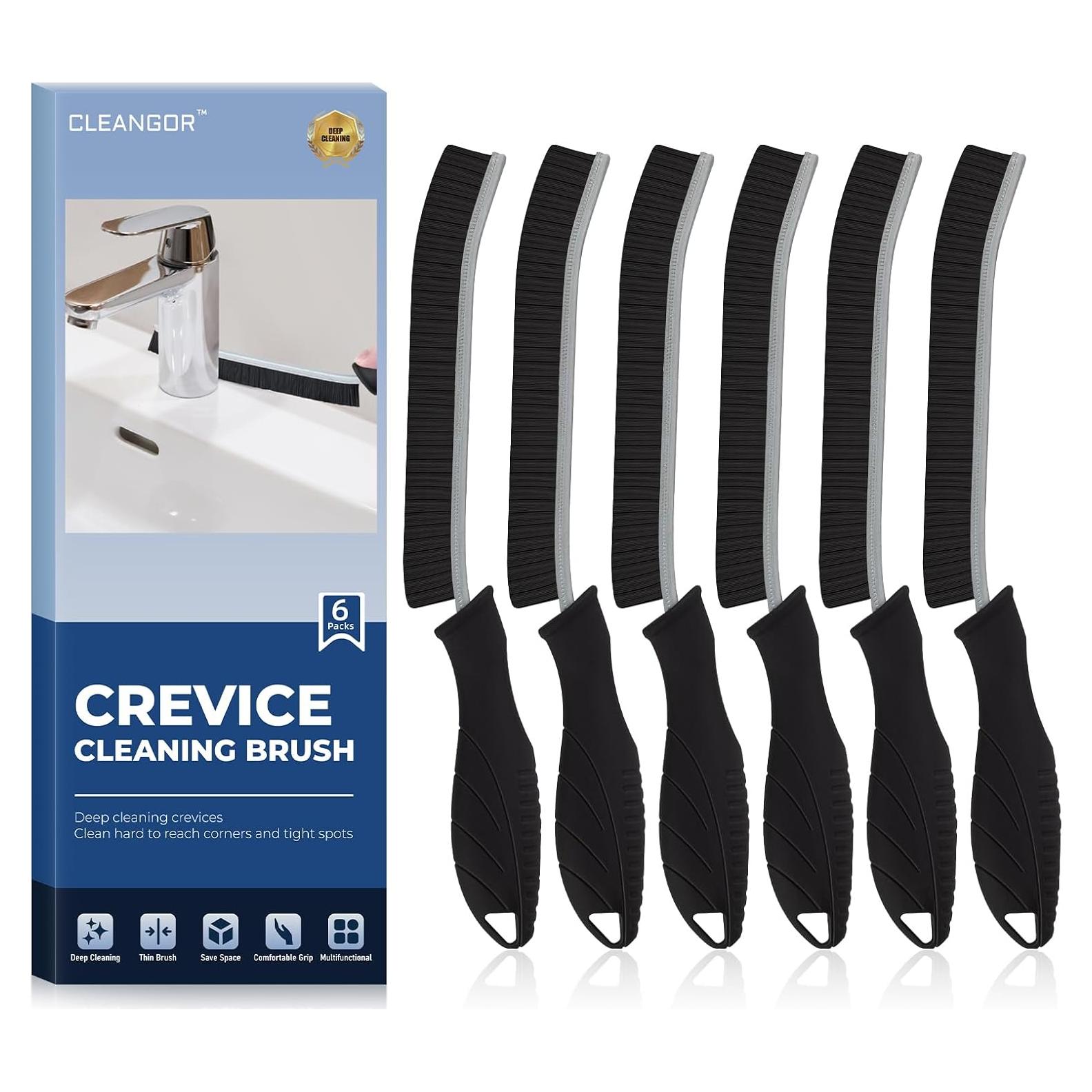 Cepillos de limpieza de ranuras CLEANGOR - 6 unidades, ergonómicos