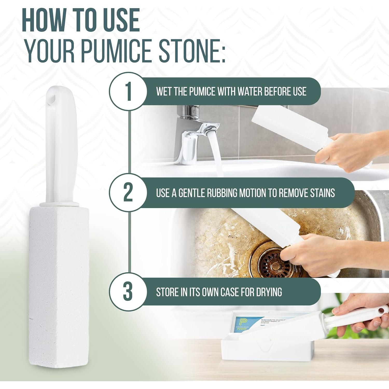 Piedra Pómez Powerstone para Inodoros con Mango - 1 Paquete