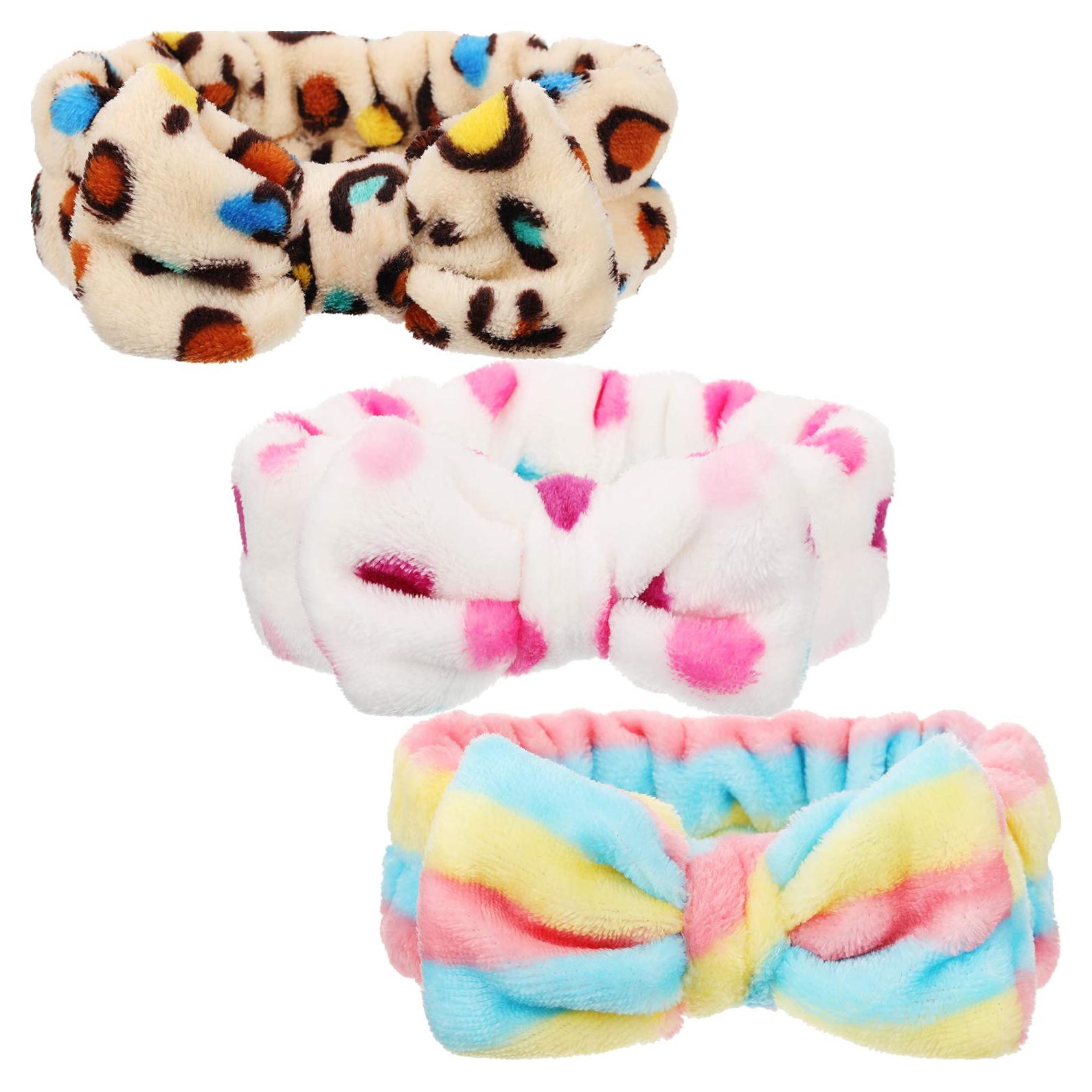 Hicarer 3 Bandas de Spa Microfibra para Maquillaje Facial