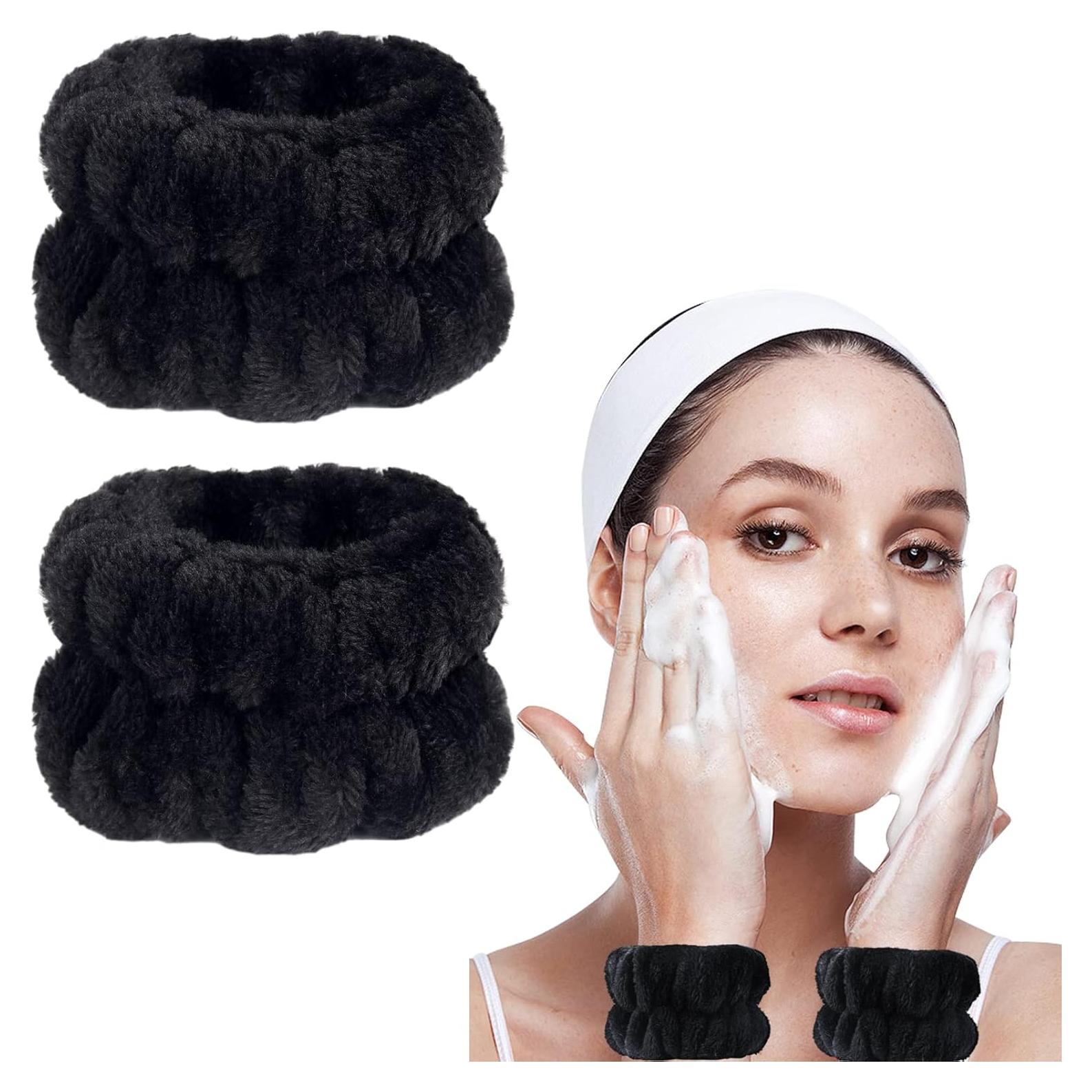 2 Piezas Muñequera Absorbente Taocar para Lavado de Cara