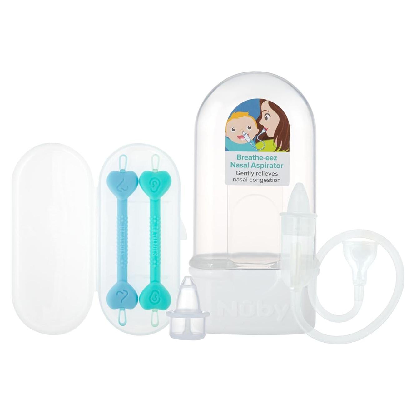 Juego de Cuidado de Nariz y Oídos para Bebés Dr. Talbot - Aspirador Nasal y Limpiadores