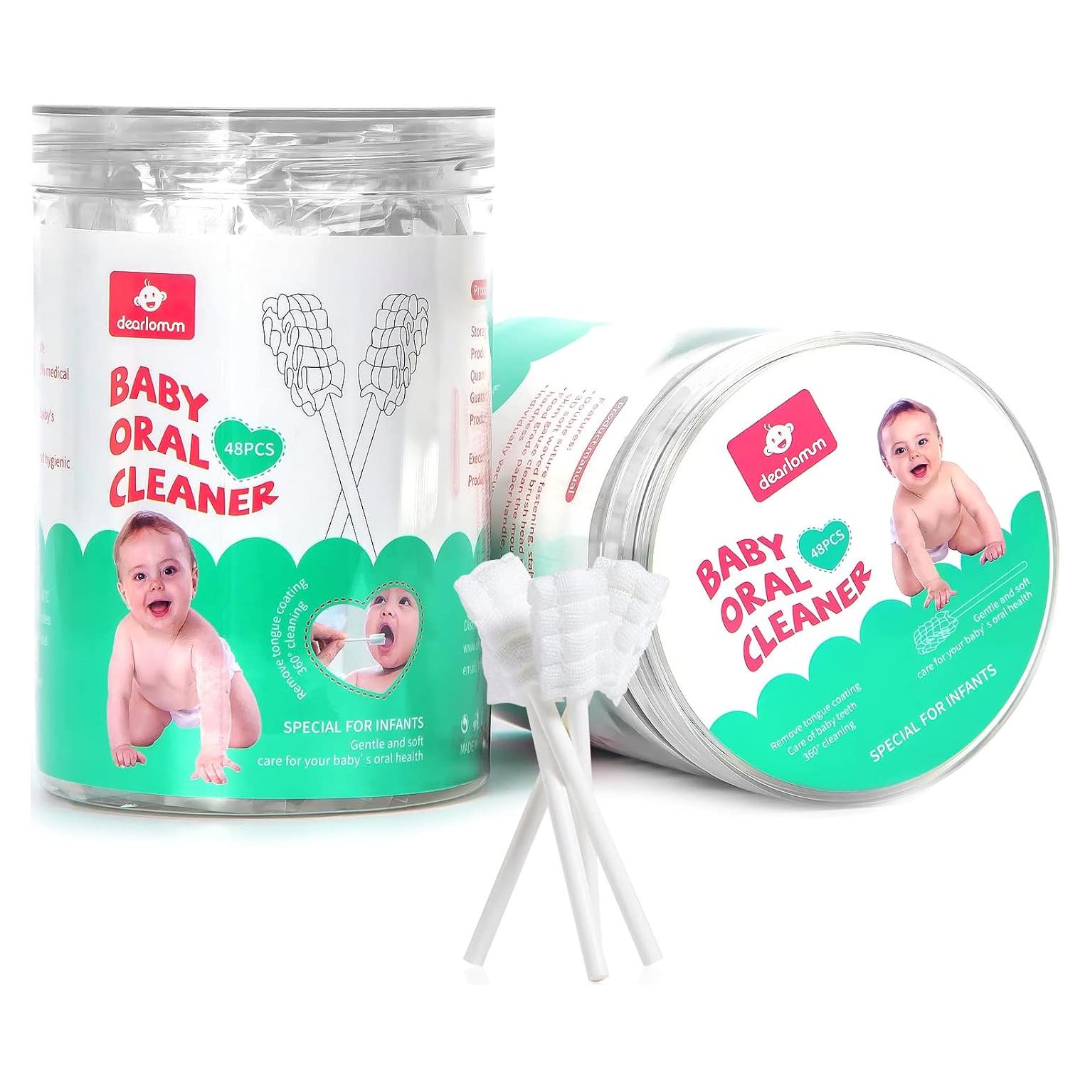 Limpiador Oral Desechable para Bebés Dearlomum - 48 Piezas