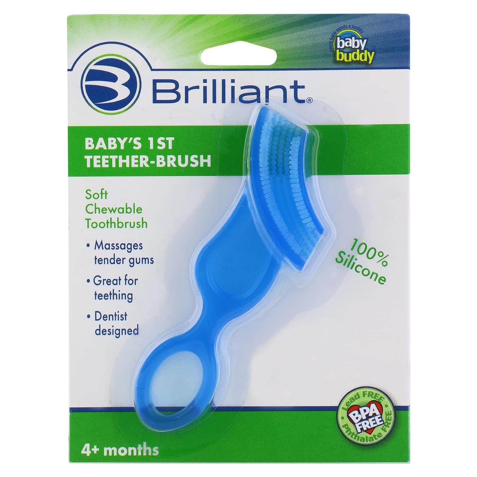 Cepillo de Dientes para Bebés Baby Buddy Azul 4+ Meses