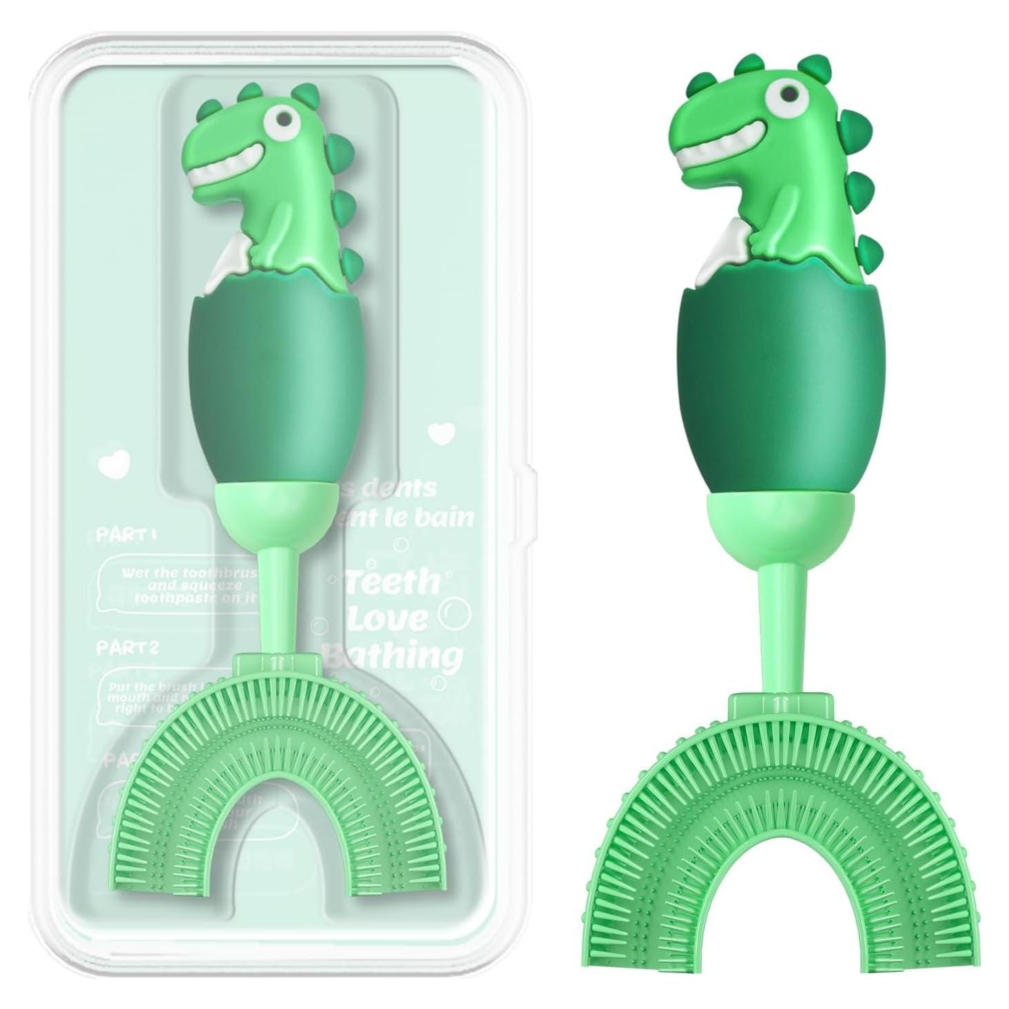 Cepillo de Dientes en U ZMRZ para Niños 2-7 Años Verde