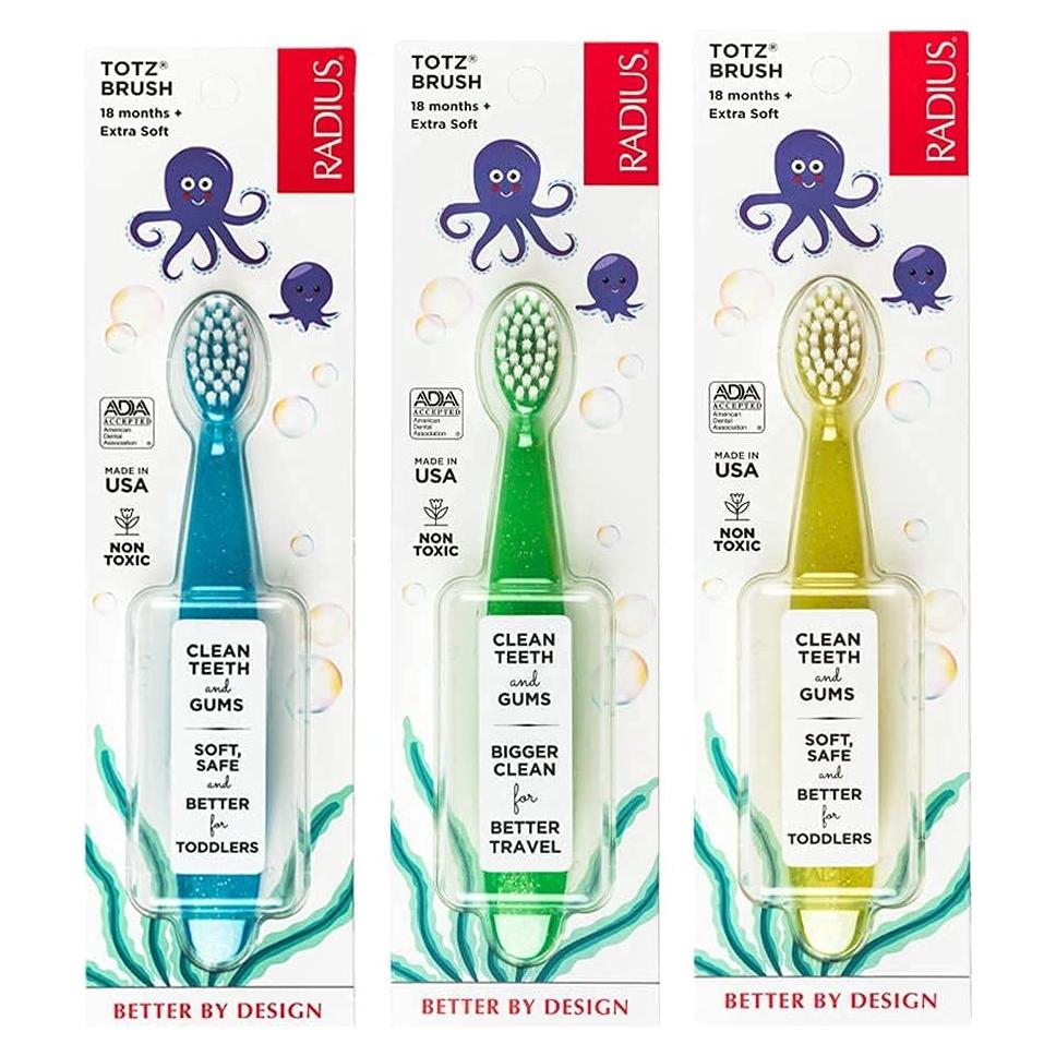 Cepillo de dientes RADIUS Totz para niños 3 unidades cerdas suaves