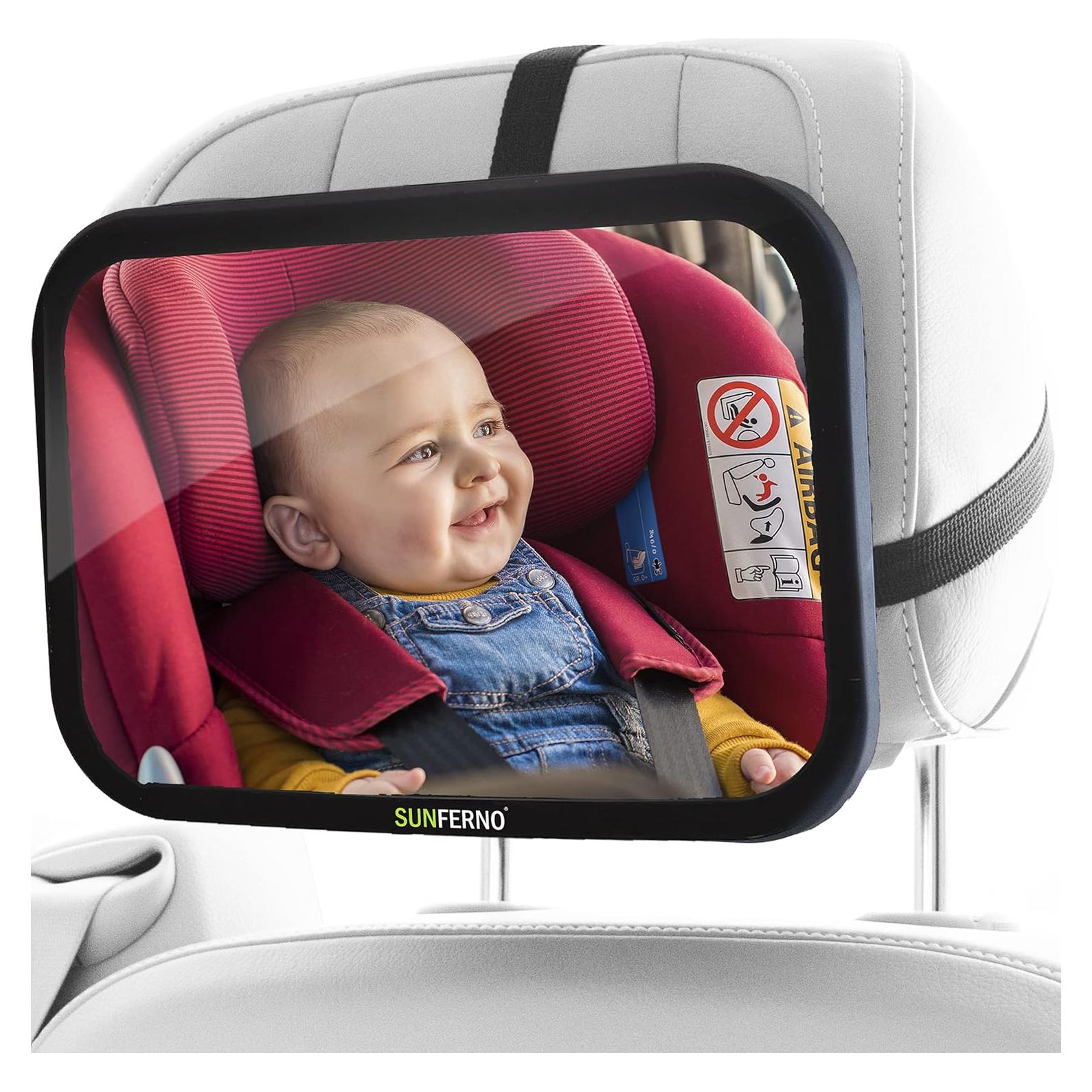Espejo de Coche para Bebé Sunferno 360° Convexo a Prueba de Roturas