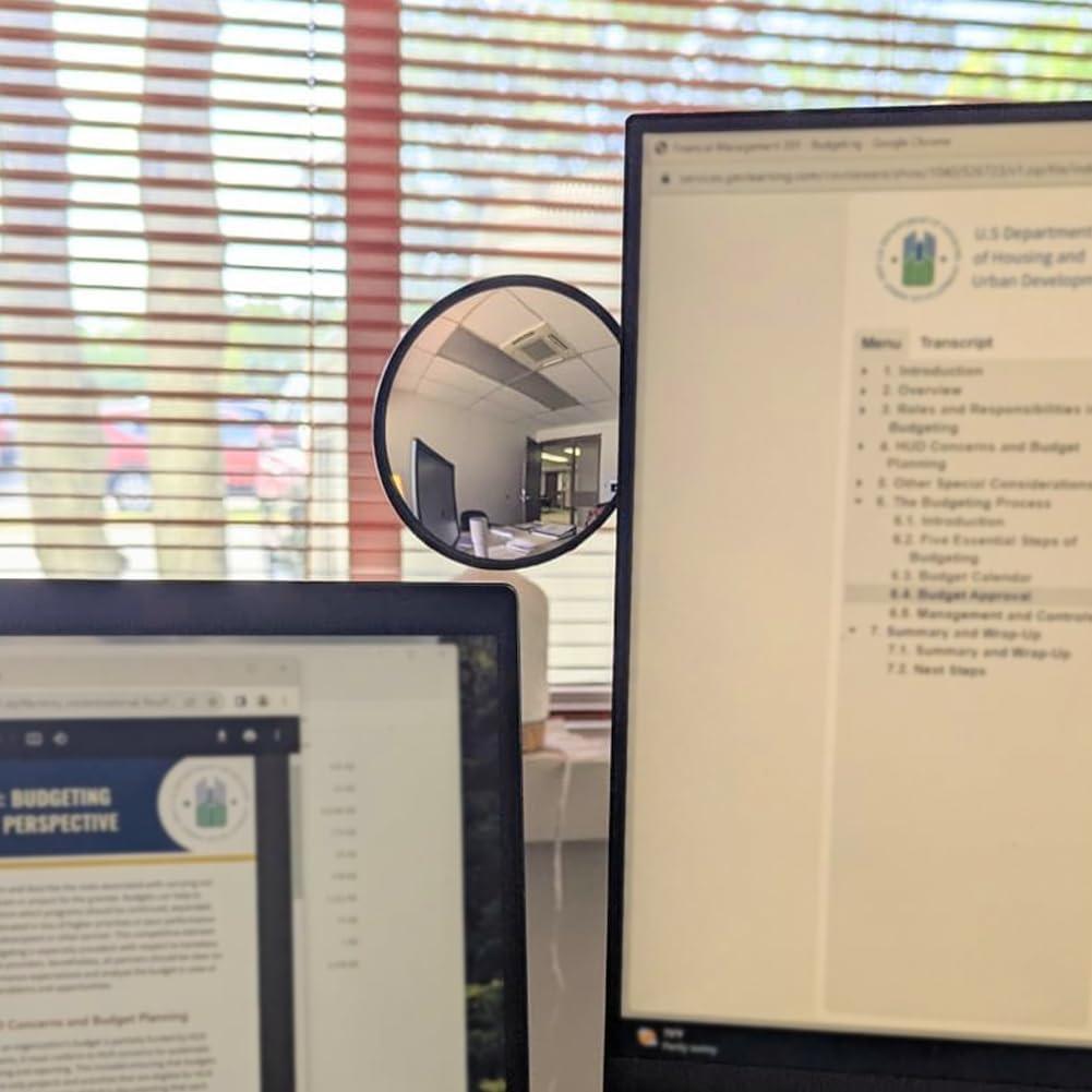 Espejo Convexo Acrílico Ampper 9.53 cm Clip On para Seguridad