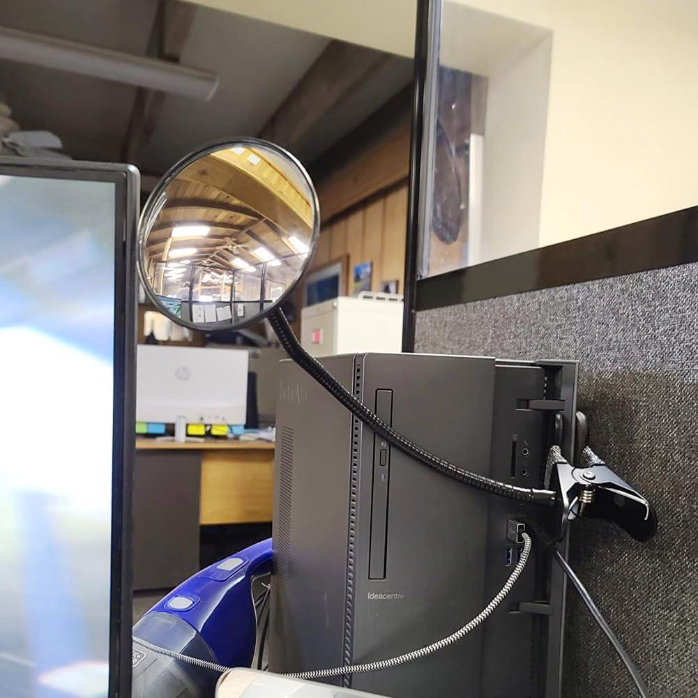 Espejo Convexo Acrílico Ampper 9.53 cm Clip On para Seguridad