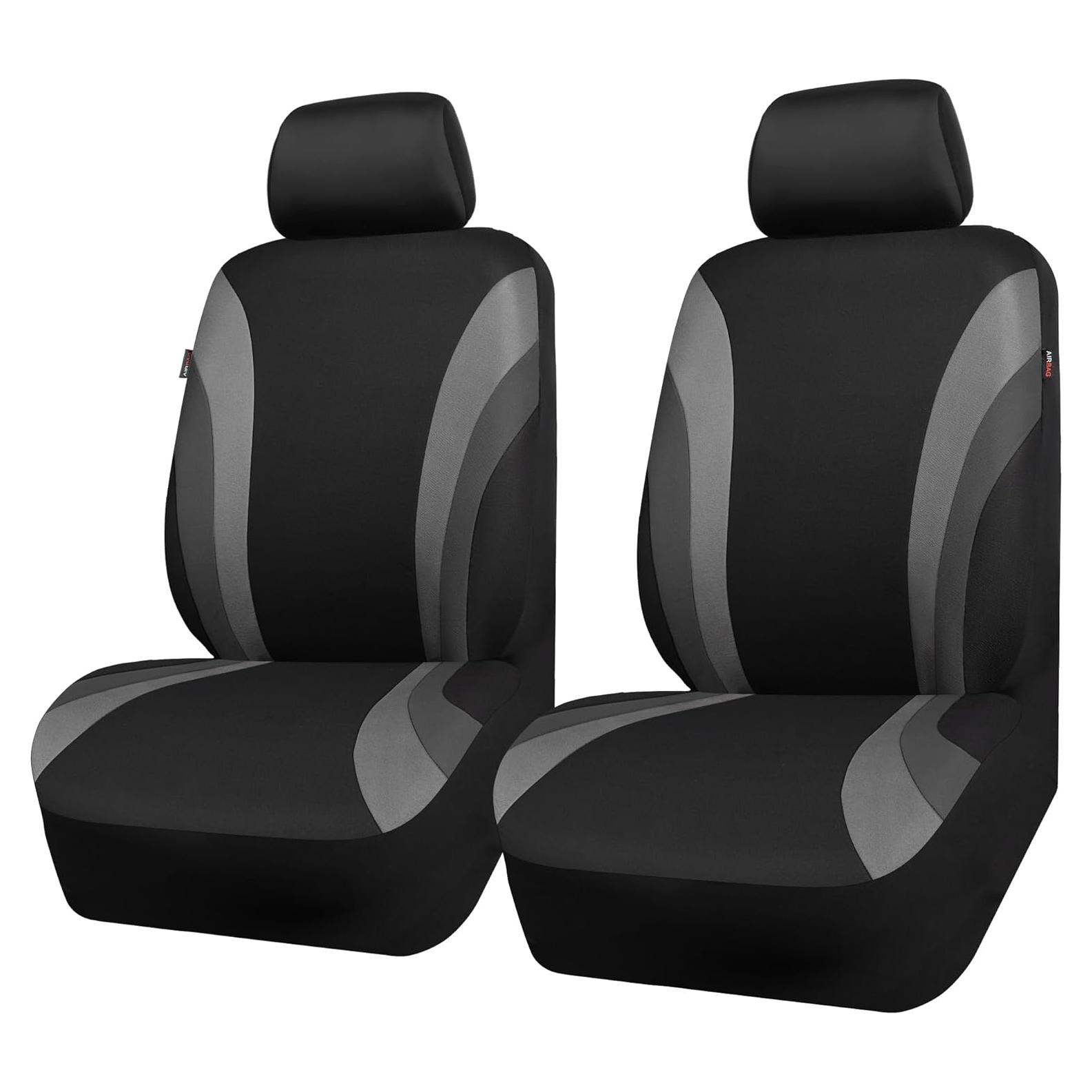 Fundas de Asiento Delantero CAR PASS Sporty Negro y Gris