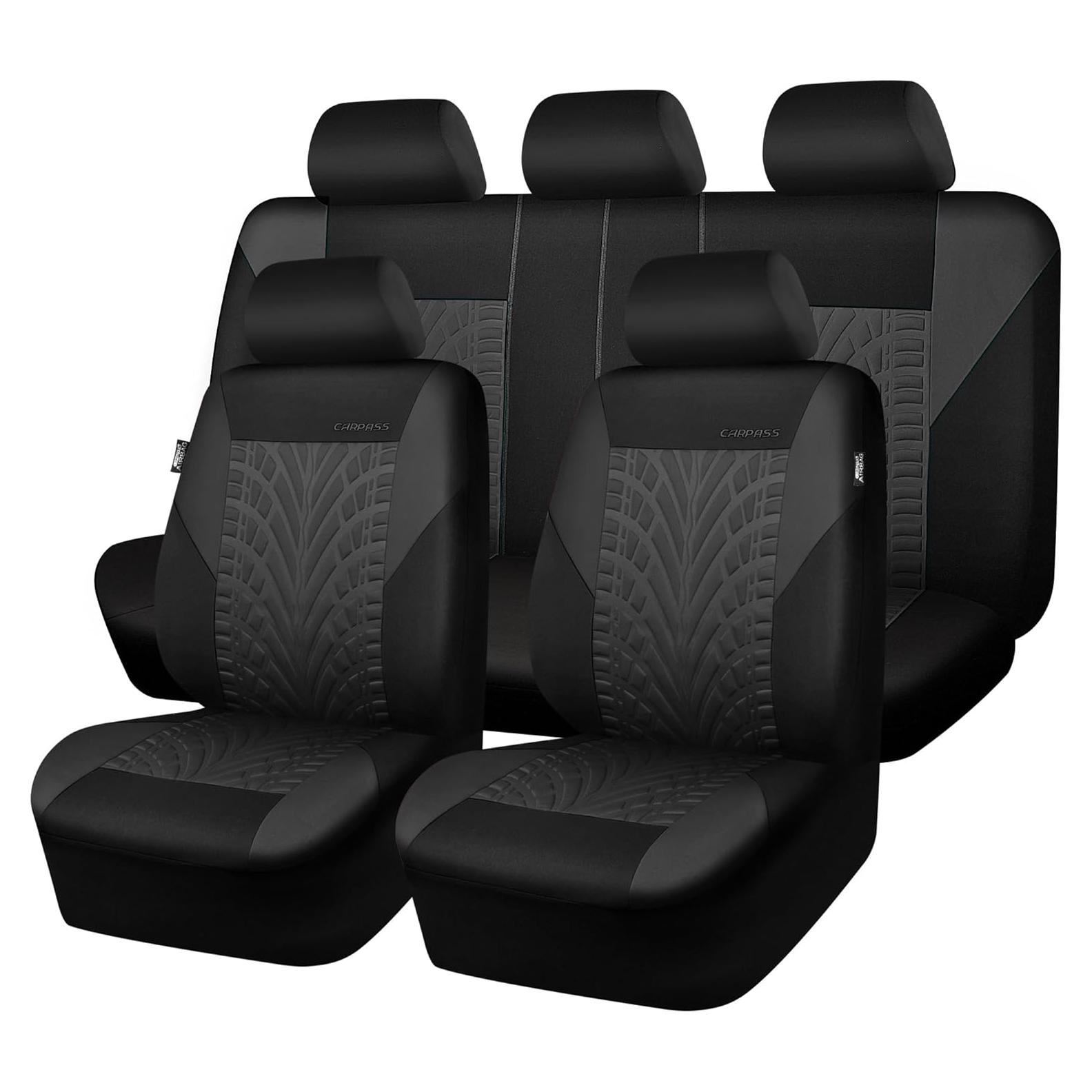 Fundas de Asiento CAR PASS Completo Universal Negro Carbón