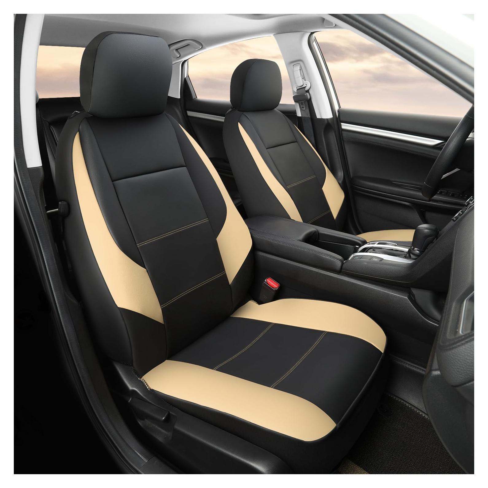 Funda de Asiento Delantero de Cuero GIANT PANDA Beige 2-Pack