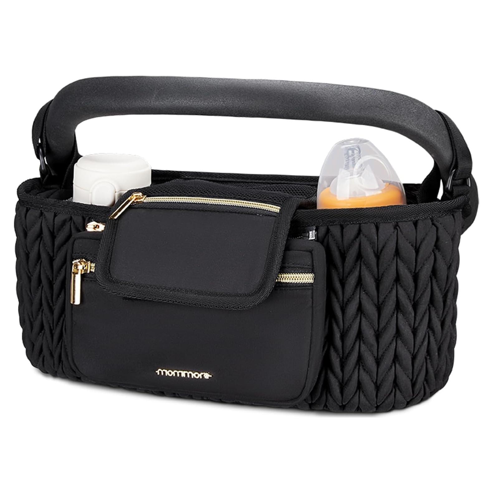 Organizador de Cochecito Mommore Negro con Portavasos Aislados