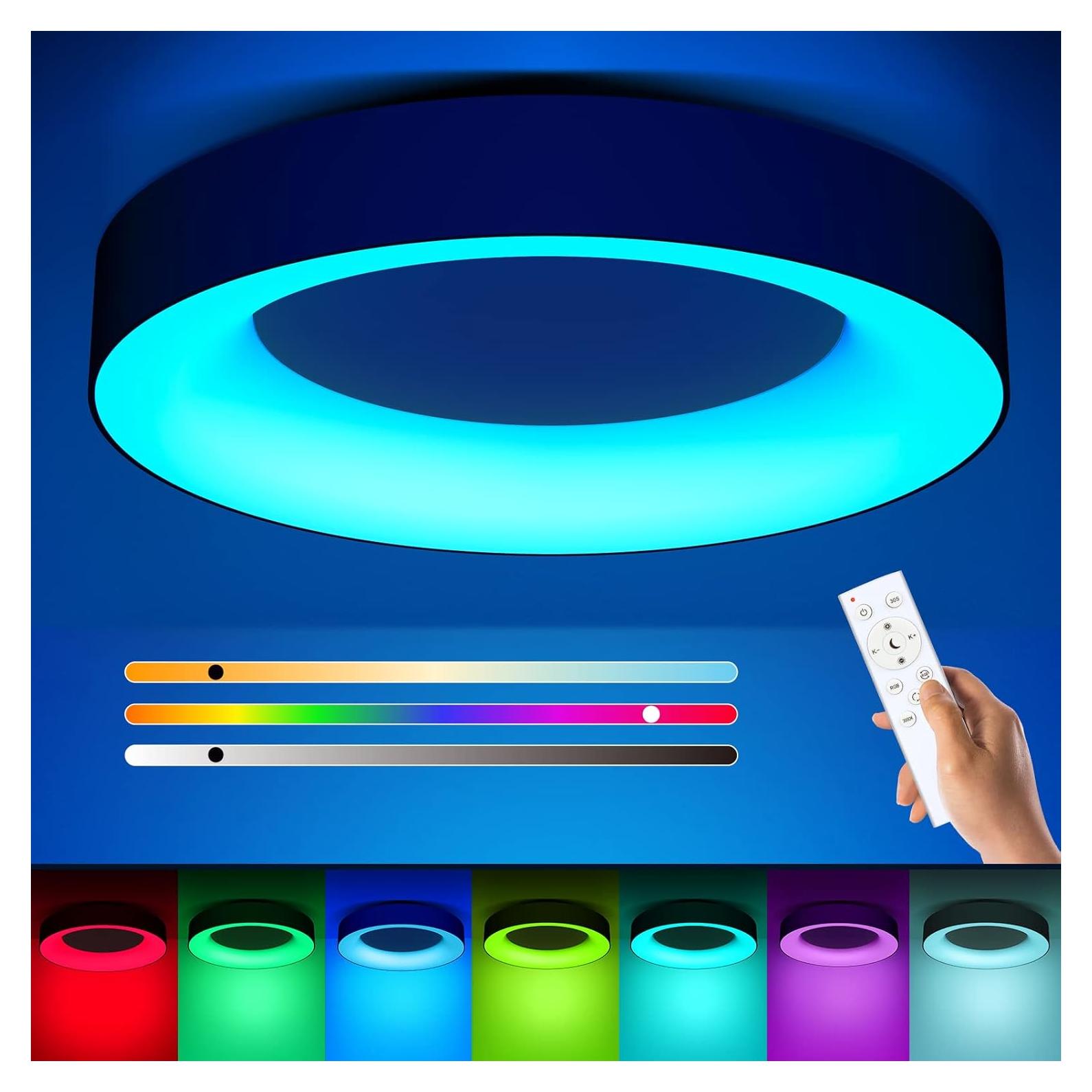 Luz de Techo Empotrada RGB Annaror 28 cm 24W Control Remoto