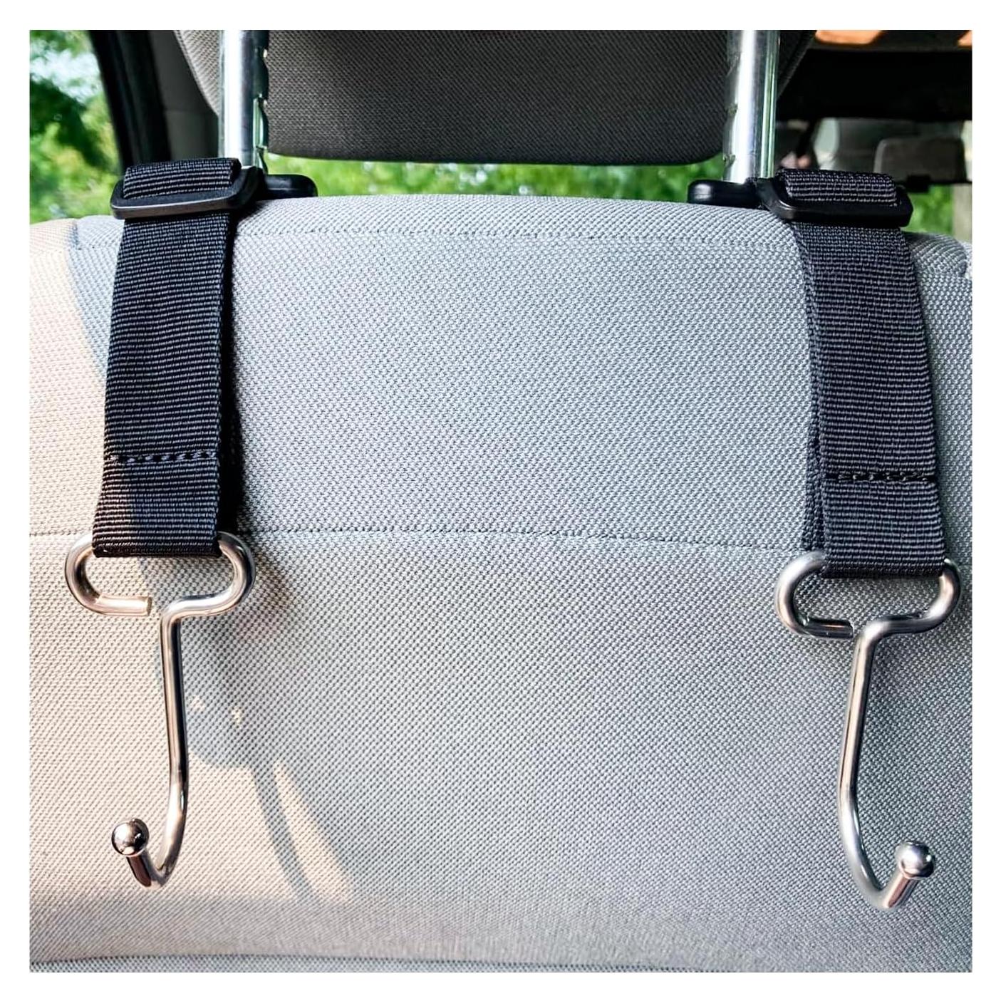 Ganchos de Reposacabezas SHMZK Ajustables para Bolsos 2PCS