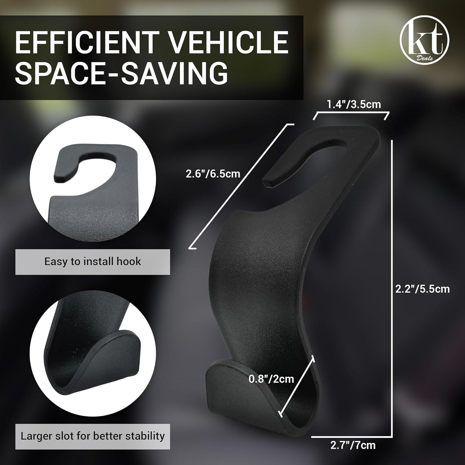 Ganchos de Reposacabezas Universales KT Deals - 4 Piezas