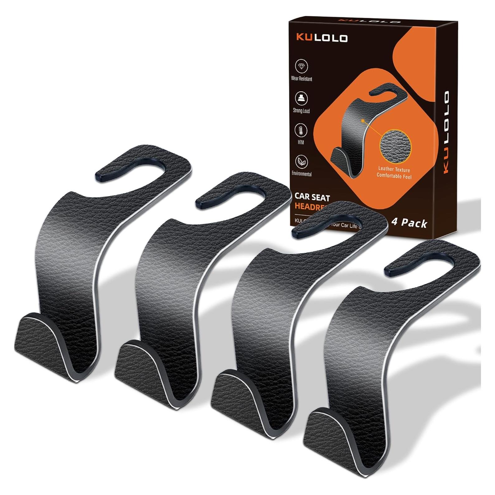 Gancho para Reposacabezas de Coche Wuhan - Texturizado Negro, 20 kg