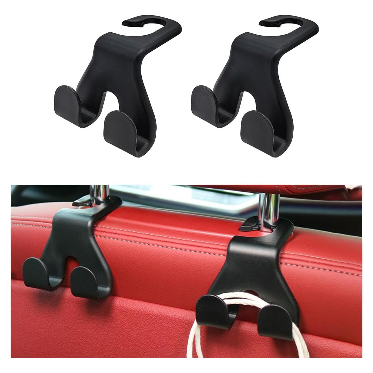 Ganchos para Reposacabezas de Coche Suvnie - 2 PCS Negro