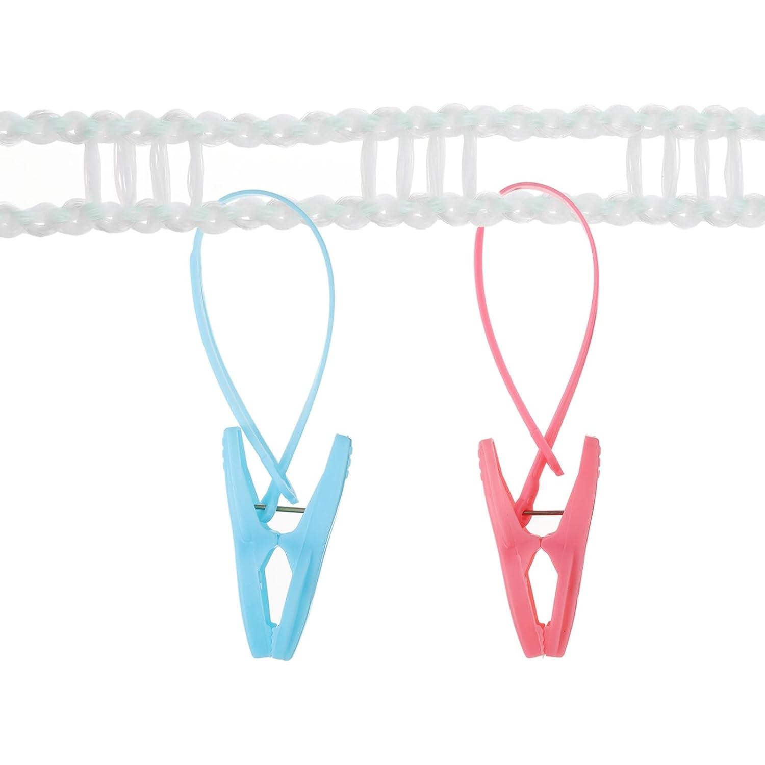 Cuerda de Ropa Portátil uxcell 8M Antideslizante Blanca