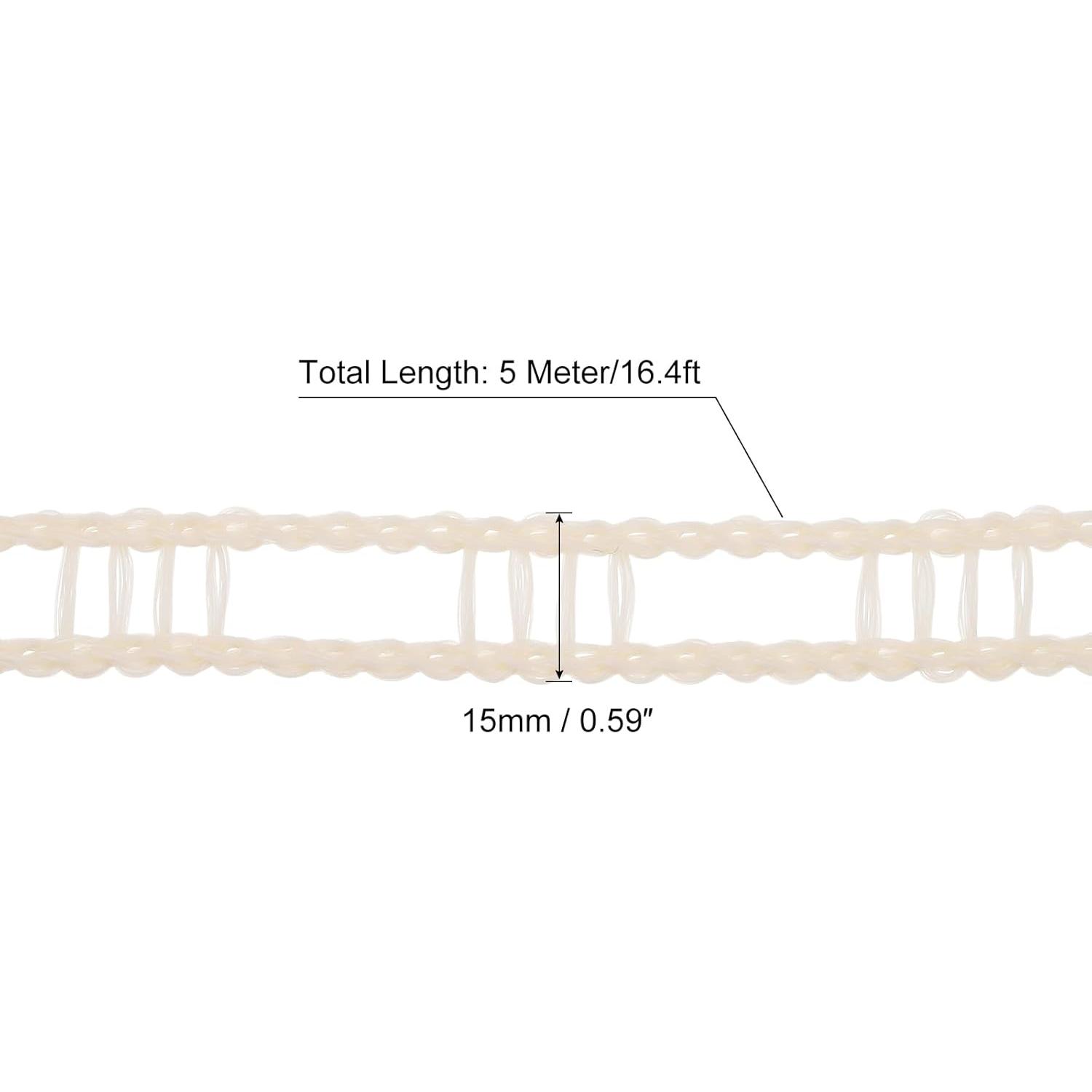 Cuerda de Ropa Portátil uxcell 5m Nylon Antideslizante Beige