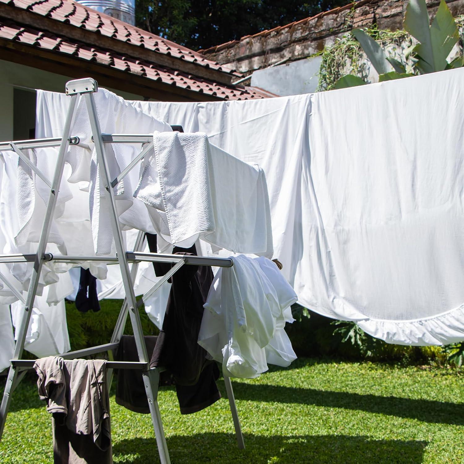 Cuerda de Ropa Portátil uxcell 5m Nylon Antideslizante Beige