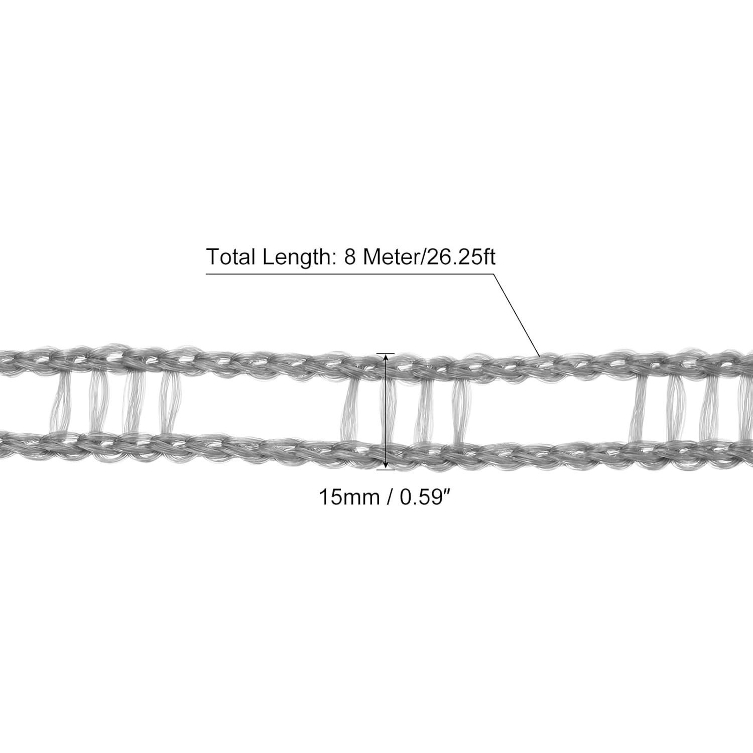 Cuerda de Ropa Portátil uxcell 8m Antideslizante Gris Oscuro