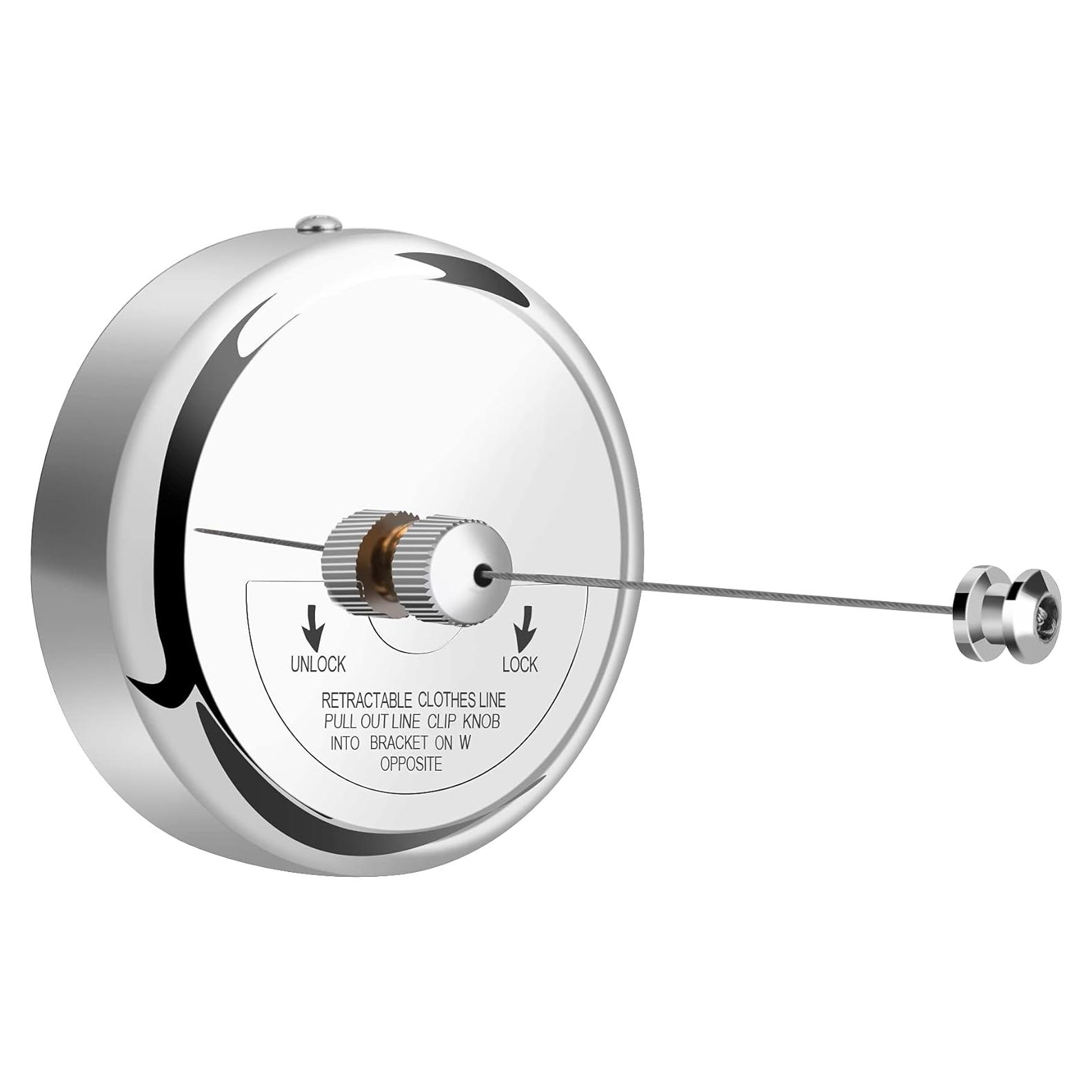 Cuerda de Ropa Retráctil Clatoon 2.7m Acero Inoxidable Alta Resistencia