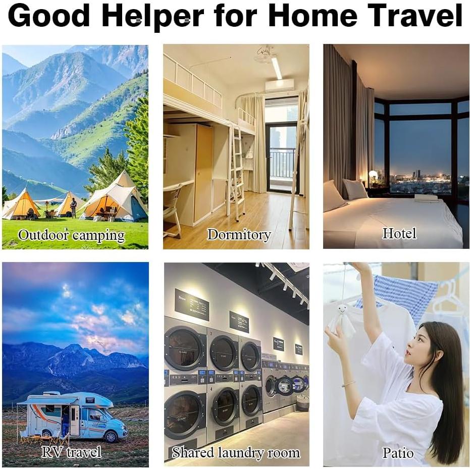 Cuerda de Tender Portátil Sarmyarc 5m Ajustable a Prueba de Viento