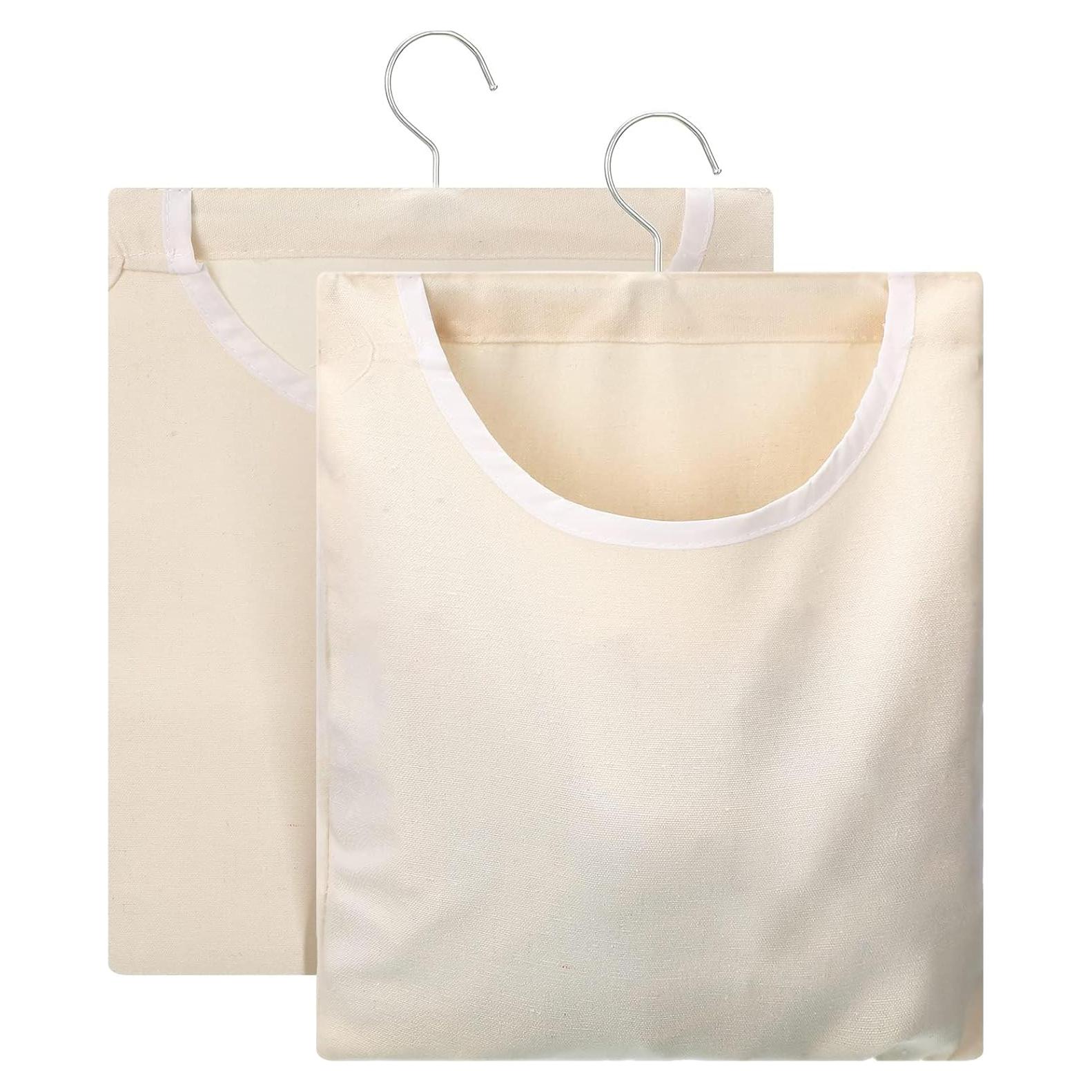 Bolsa de Pinza de Ropa Eccliy 2 Pcs Lona Beige 36x26 cm