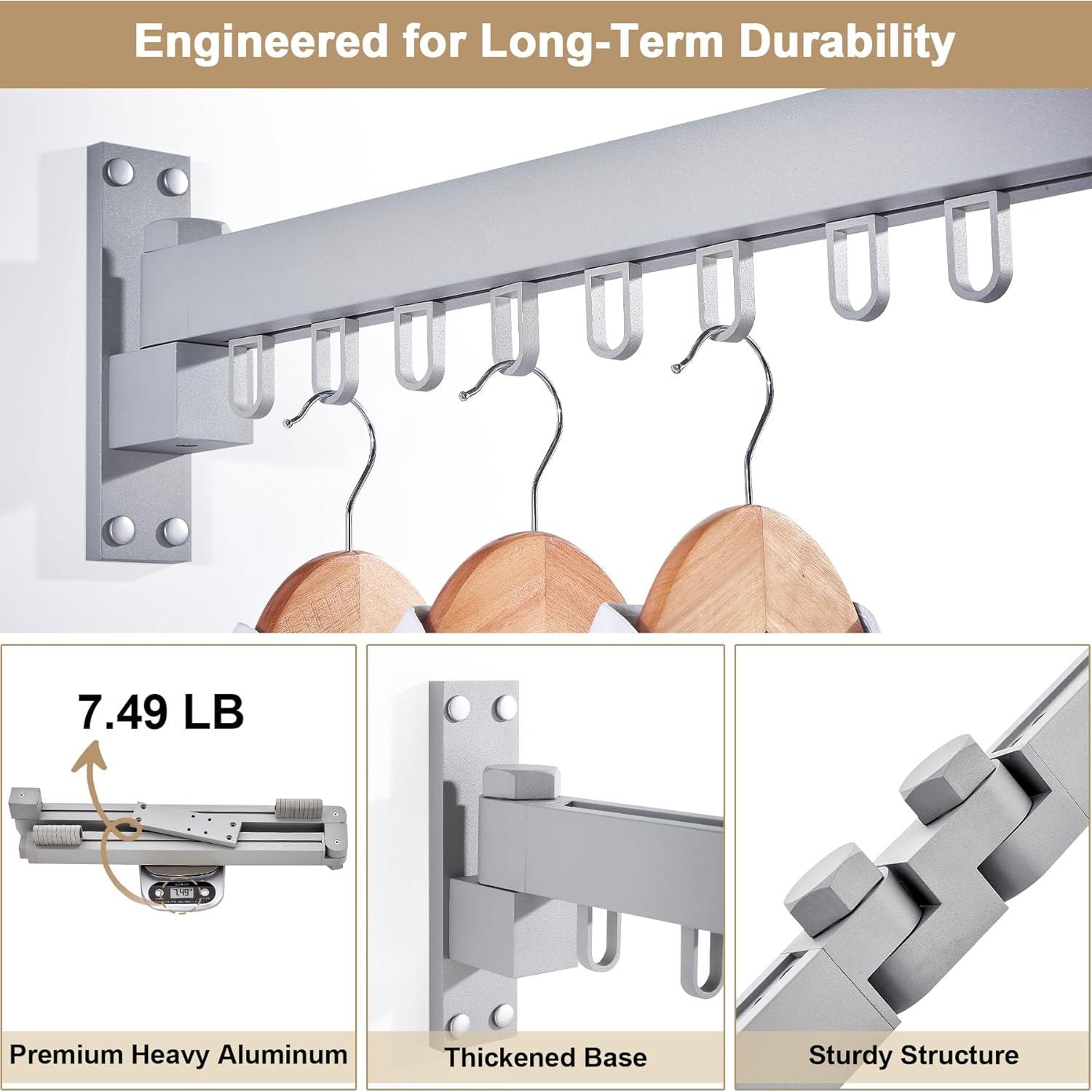 Perchero Plegable para Secar Ropa Bakala 60 cm Plata