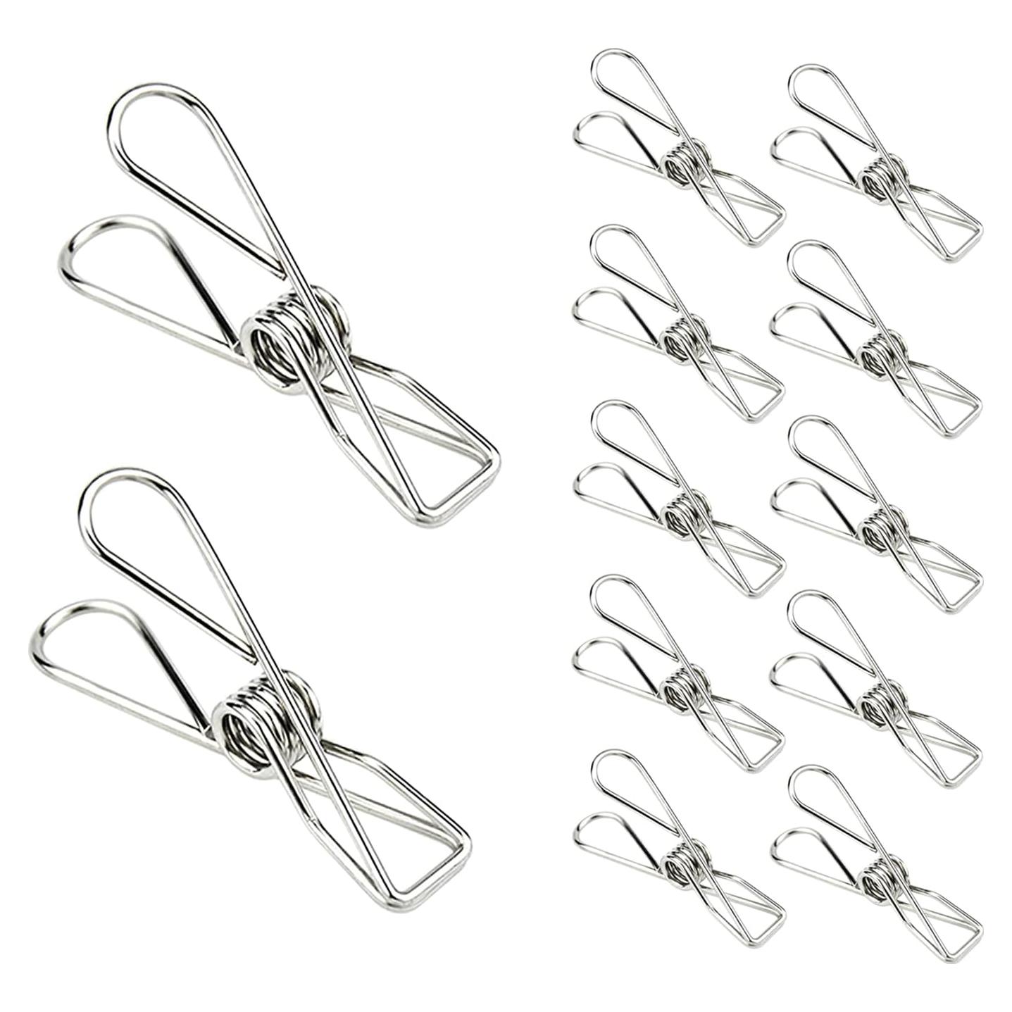 Pinzas de Ropa de Acero Inoxidable BONYCUST 50 Piezas