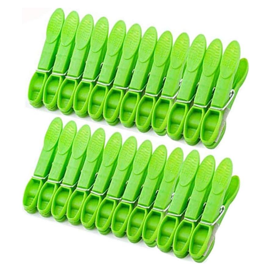 Pinzas de Ropa DurReus 24 Piezas Plástico Verde 7.3 cm